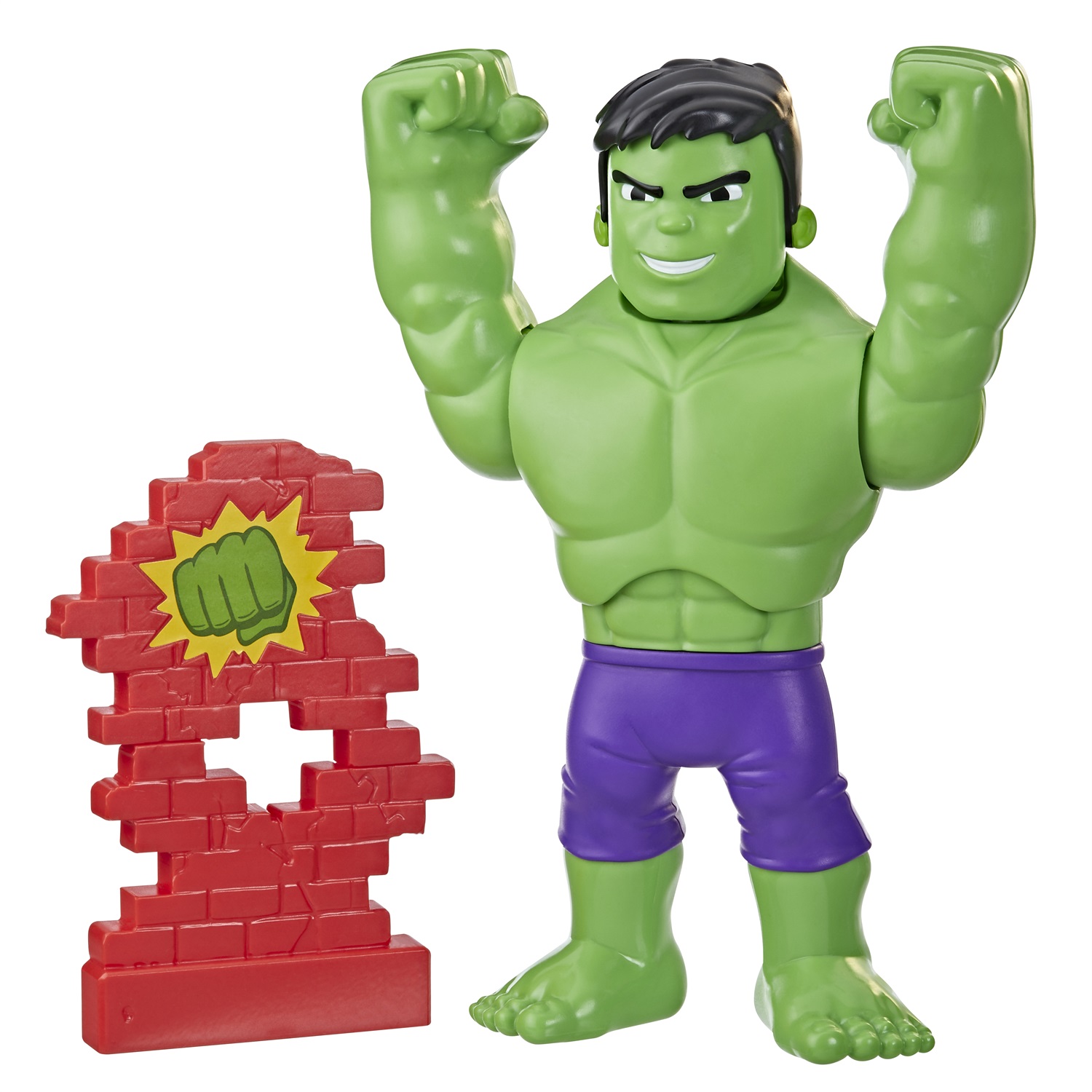 Hasbro Power Smash Hulk - Action Figure 25 cm che Cambia Espressione, dai 3 Anni in Su, Multicolore