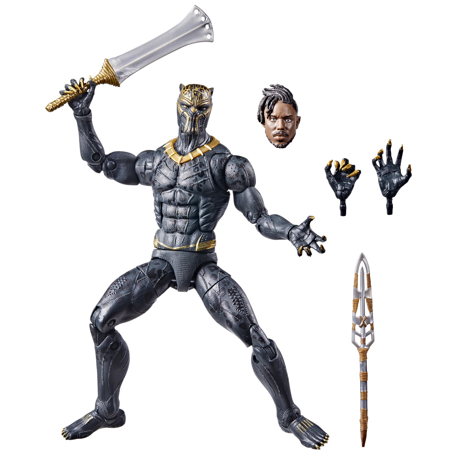 Hasbro Marvel Legends Black Panther Legacy Collection - Action Figure Killmonger Collezionabile da 15 cm, Multicolore