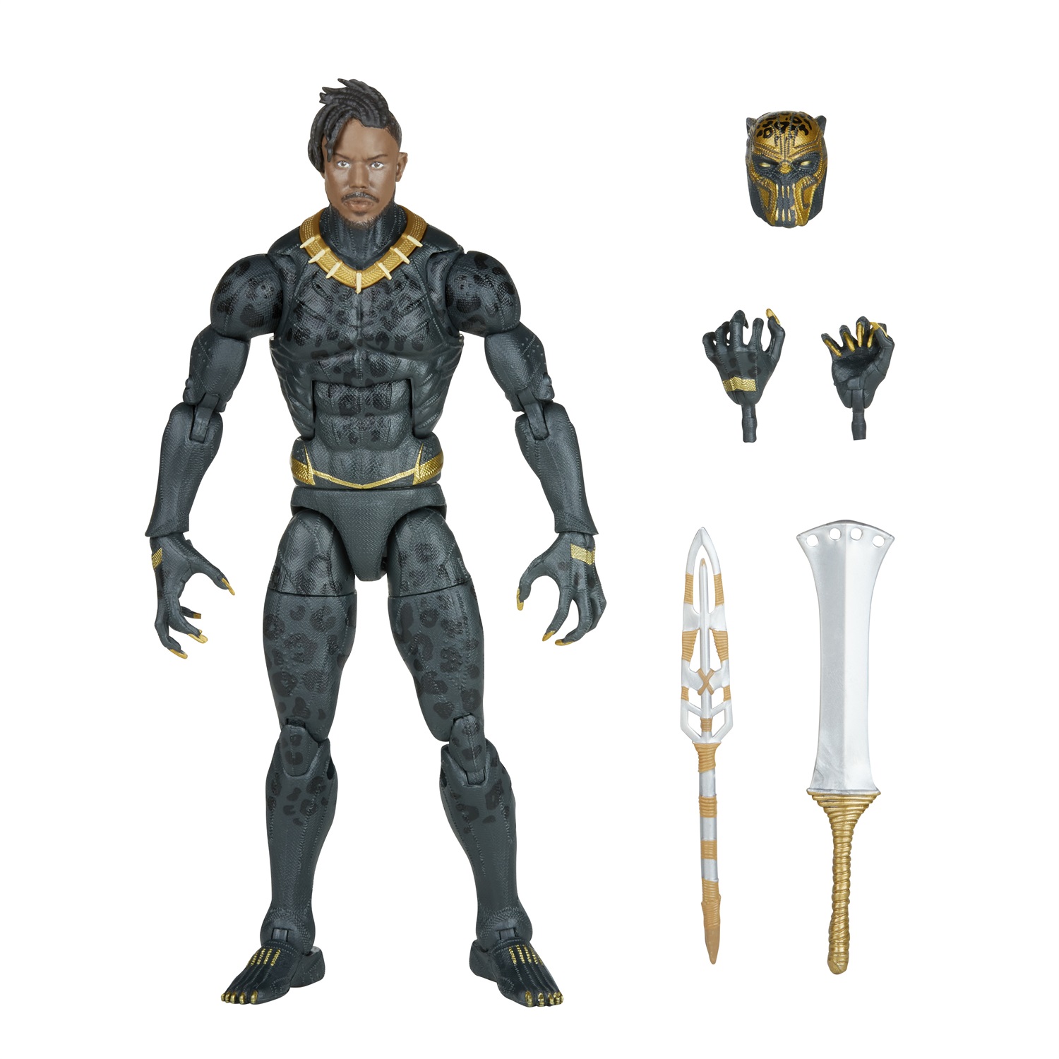 Hasbro Marvel Legends Black Panther Legacy Collection - Action Figure Killmonger Collezionabile da 15 cm, Multicolore