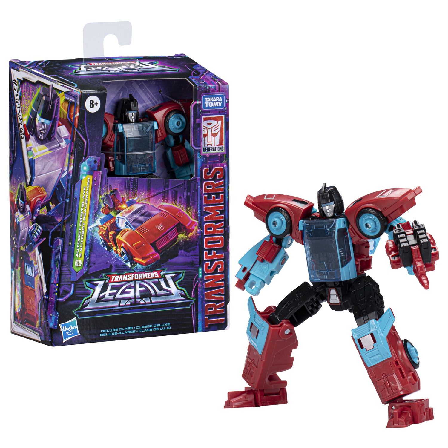 Transformers Legacy Deluxe Action Figure 14 cm - Autobot Pointblank e Autobot Peacemaker, Design Ispirato a Transformers G1