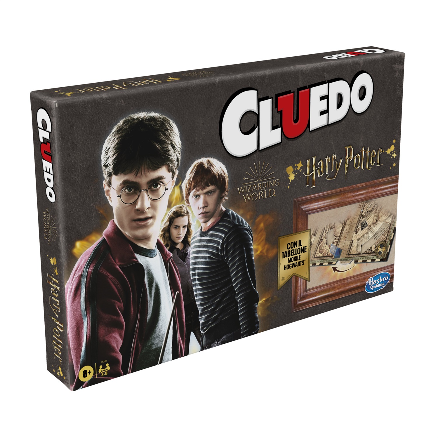 Hasbro Gaming Cluedo - Wizarding World Harry Potter Edition, Gioco da Tavolo Multiplayer per 3-5 Giocatori, dai 8 Anni in Su, Mistero Ambientato a Hogwarts