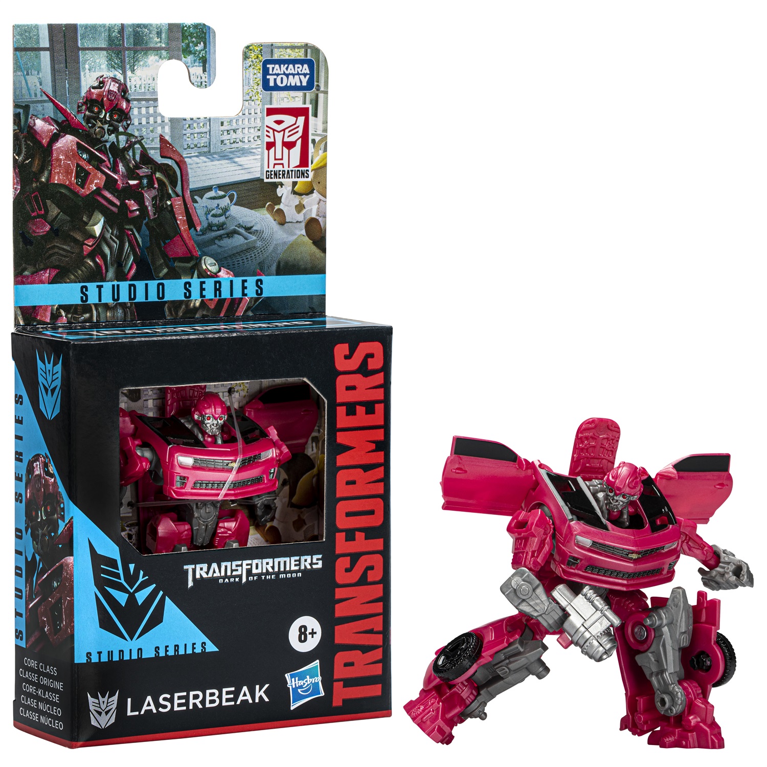 Transformers Studio Series - Core Class Laserbeak - Action Figure Ispirata al Film Dark of the Moon, Scala 8,5 cm, Per Età 8