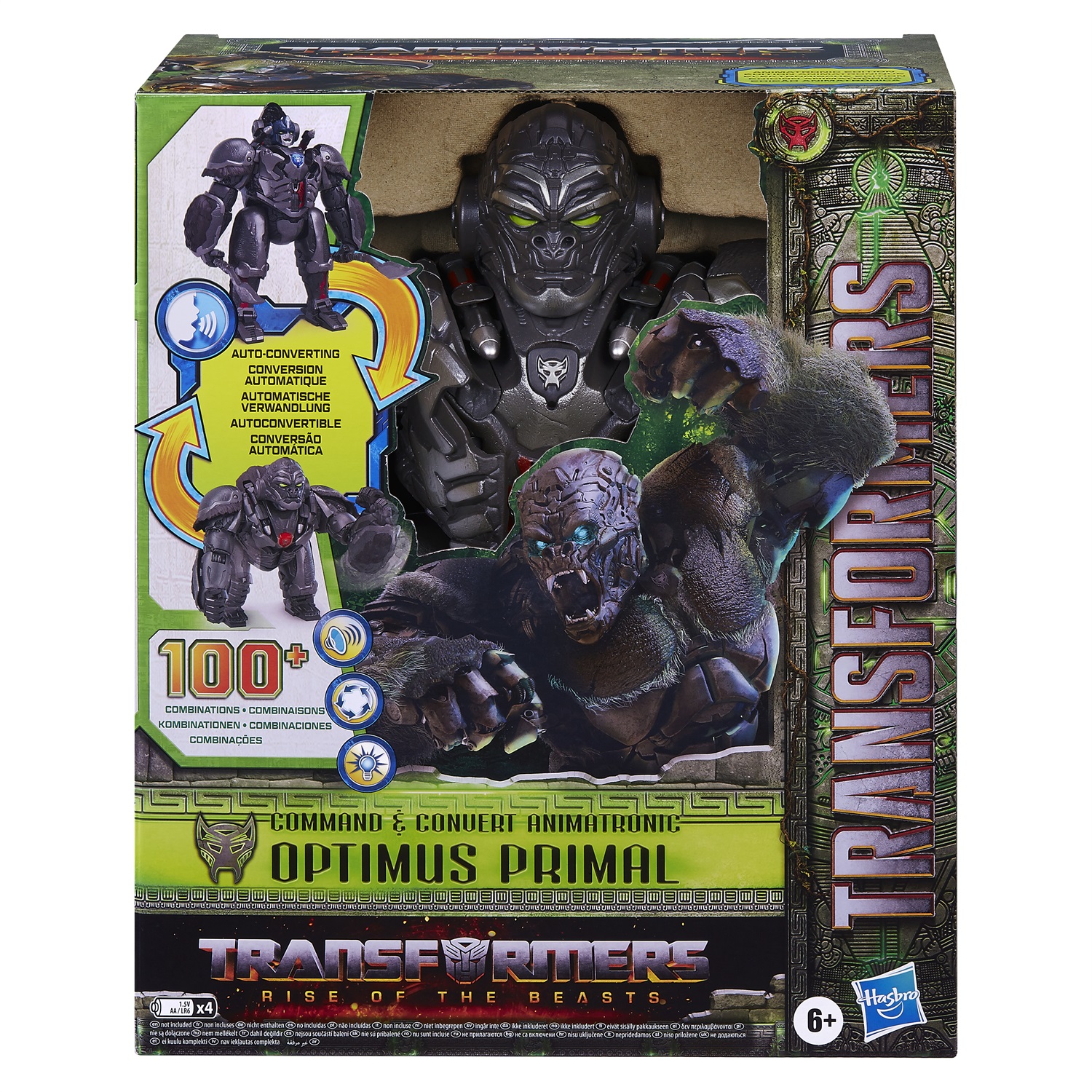 Hasbro Transformers Optimus Primal Animatronic Command & Convert - Giocattolo Elettronico 31,5 cm