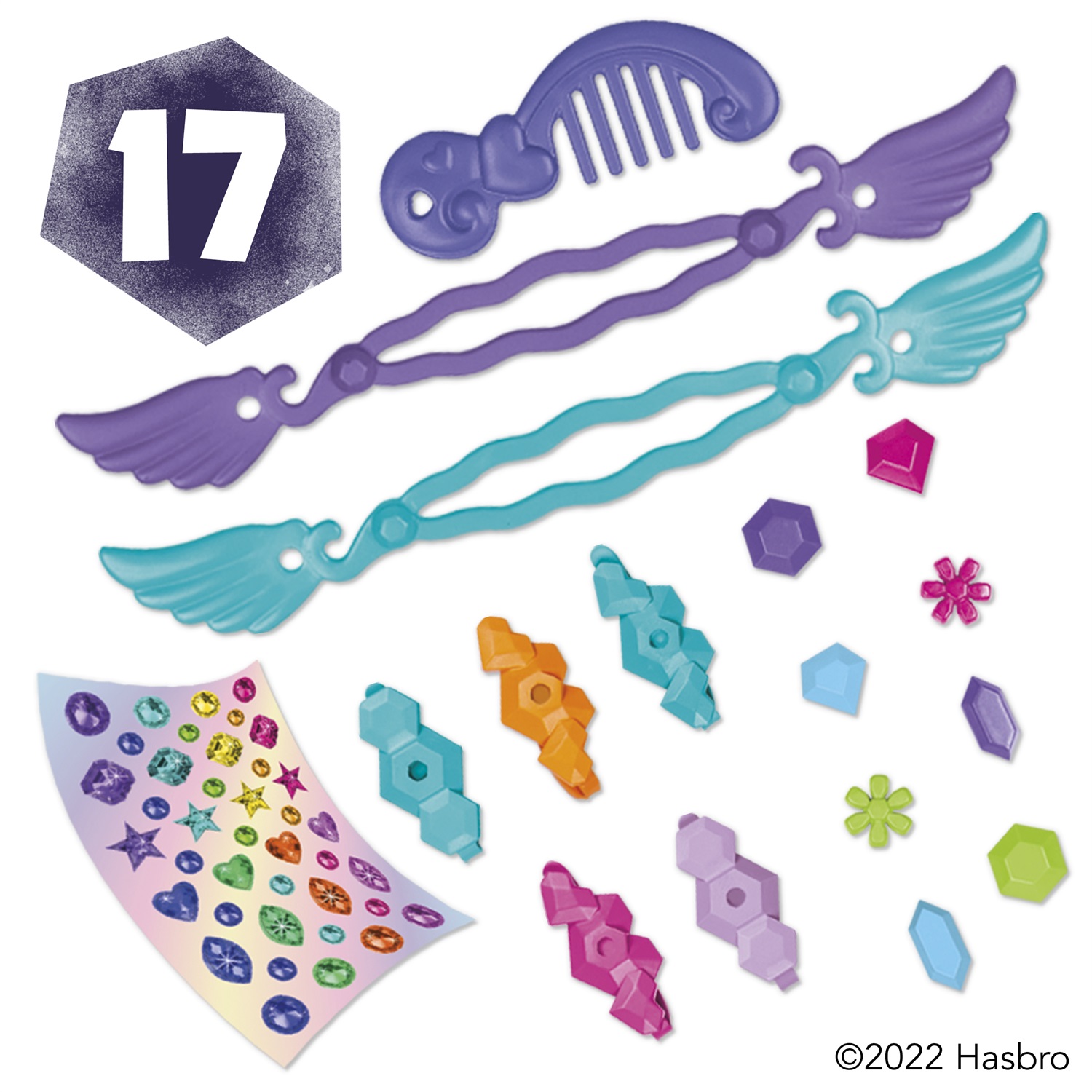 MATTEL My Little Pony Sunny Starscout Ribbon Hairstyles - Alicorno Arancione da 15 cm con Accessori per Acconciature per Bambini dai 5 Anni