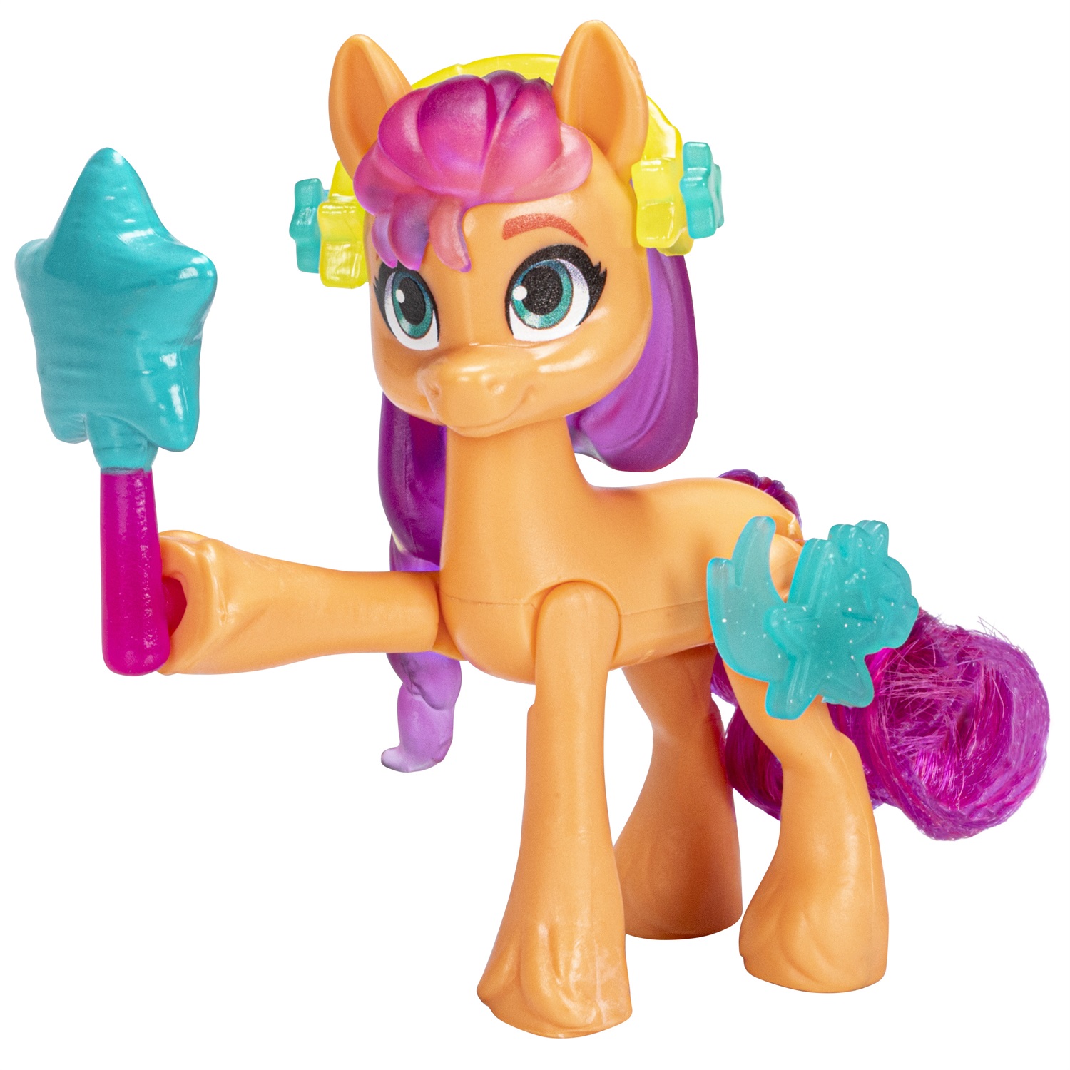 My Little Pony Sunny Starscout Hoof to Heart Pony 7,5 cm - Pony Arancione con Capelli Rosa