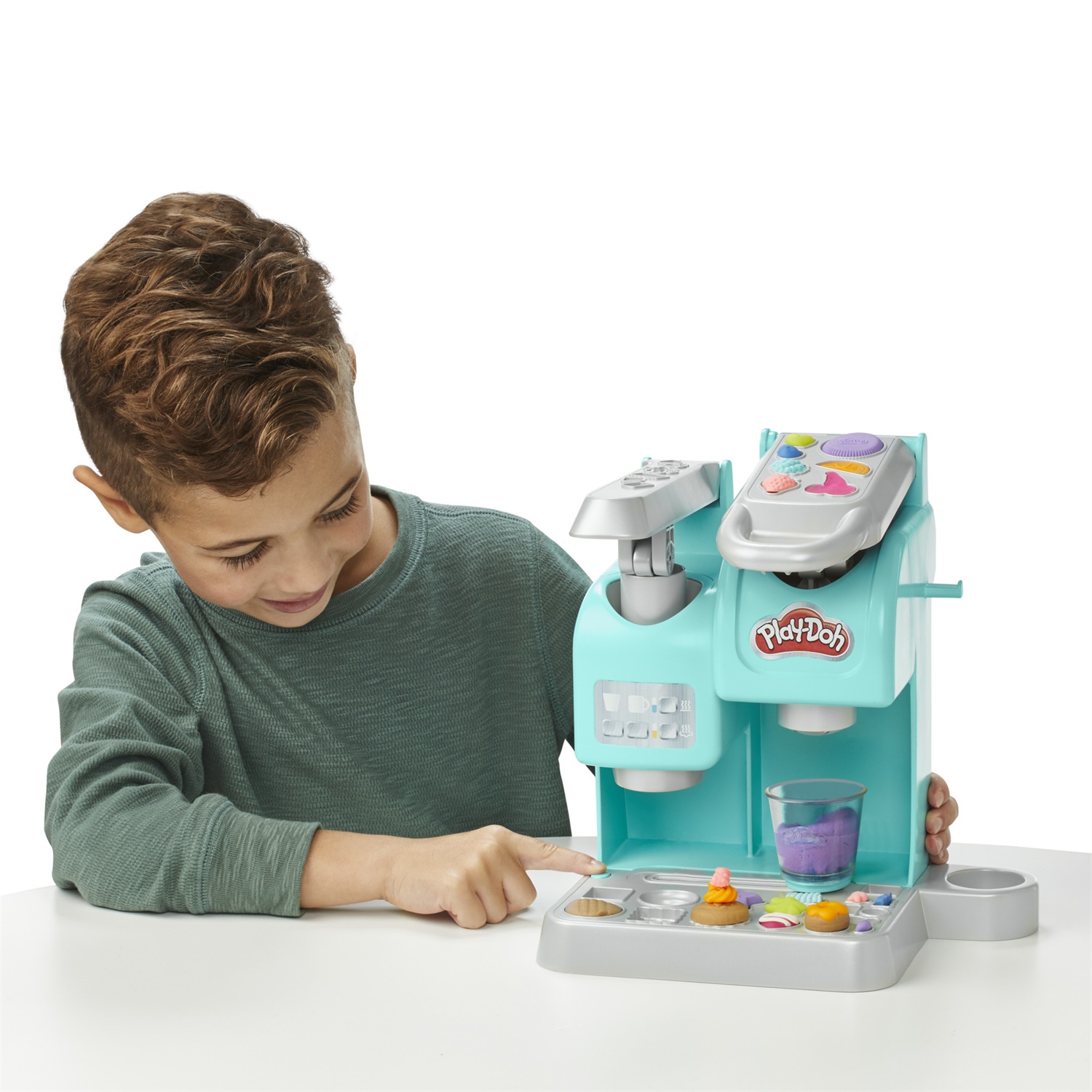 Play-Doh Kitchen Creations La Caffetteria Super Colorata di , playset con 20 accessori e 8 vasetti di pasta modellabile atossica, per bambini dai 3 anni in su