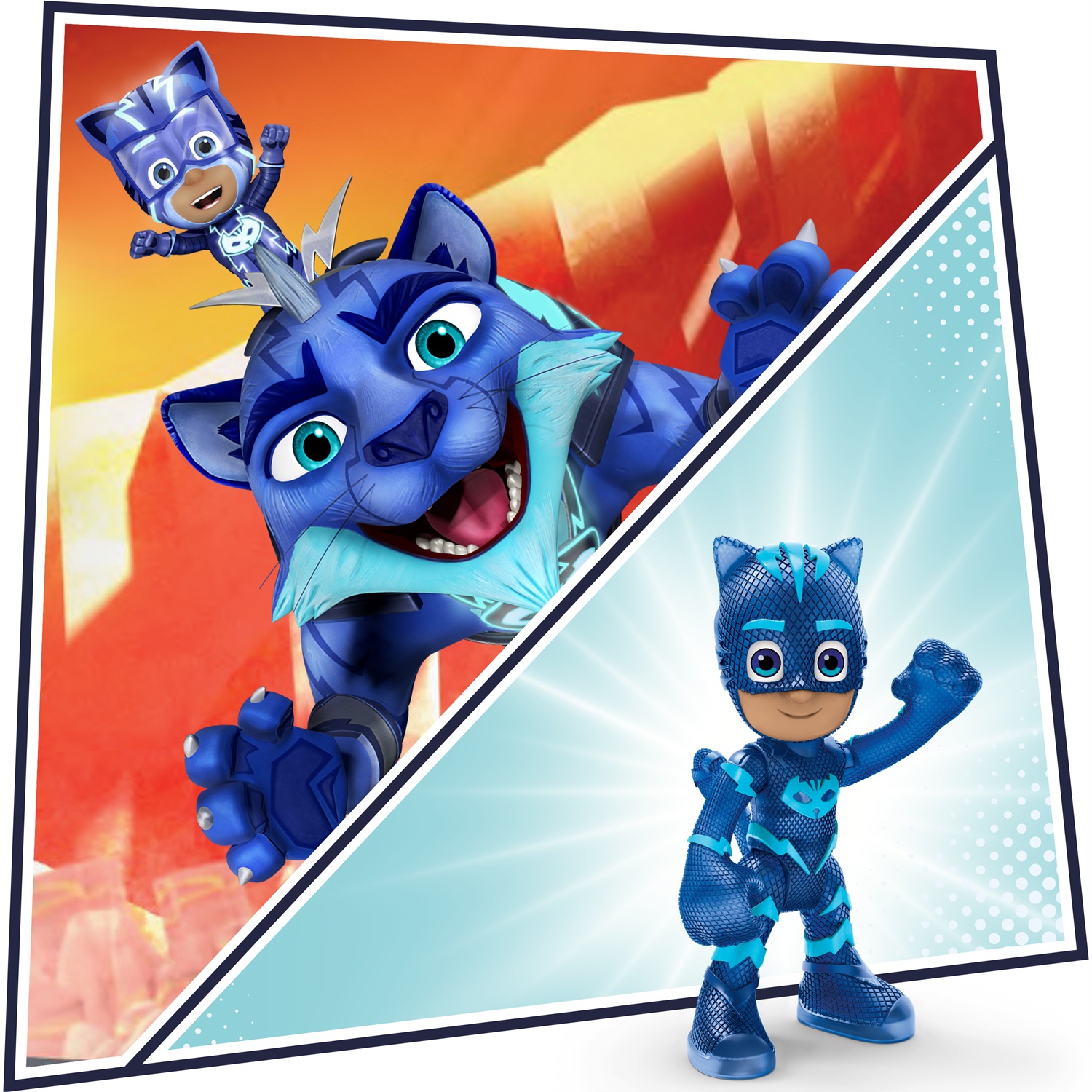 Hasbro PJ Masks Gatto da Battaglia Animal Power - Giocattolo Motorizzato con Oltre 20 Luci e Suoni per Bambini dai 3 Anni