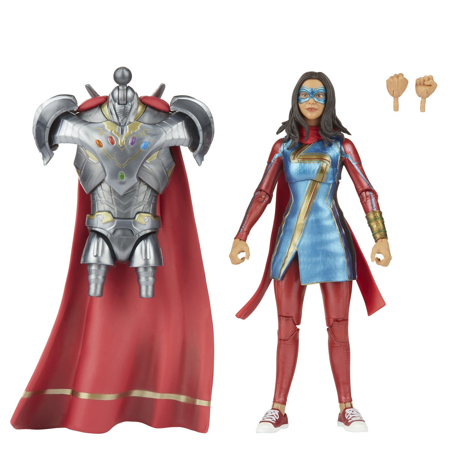 Hasbro Marvel Legends Series Ms. Marvel Disney Plus - Action Figure Collezionabile da 15 cm con 2 Accessori e Parte Build-a-Figure