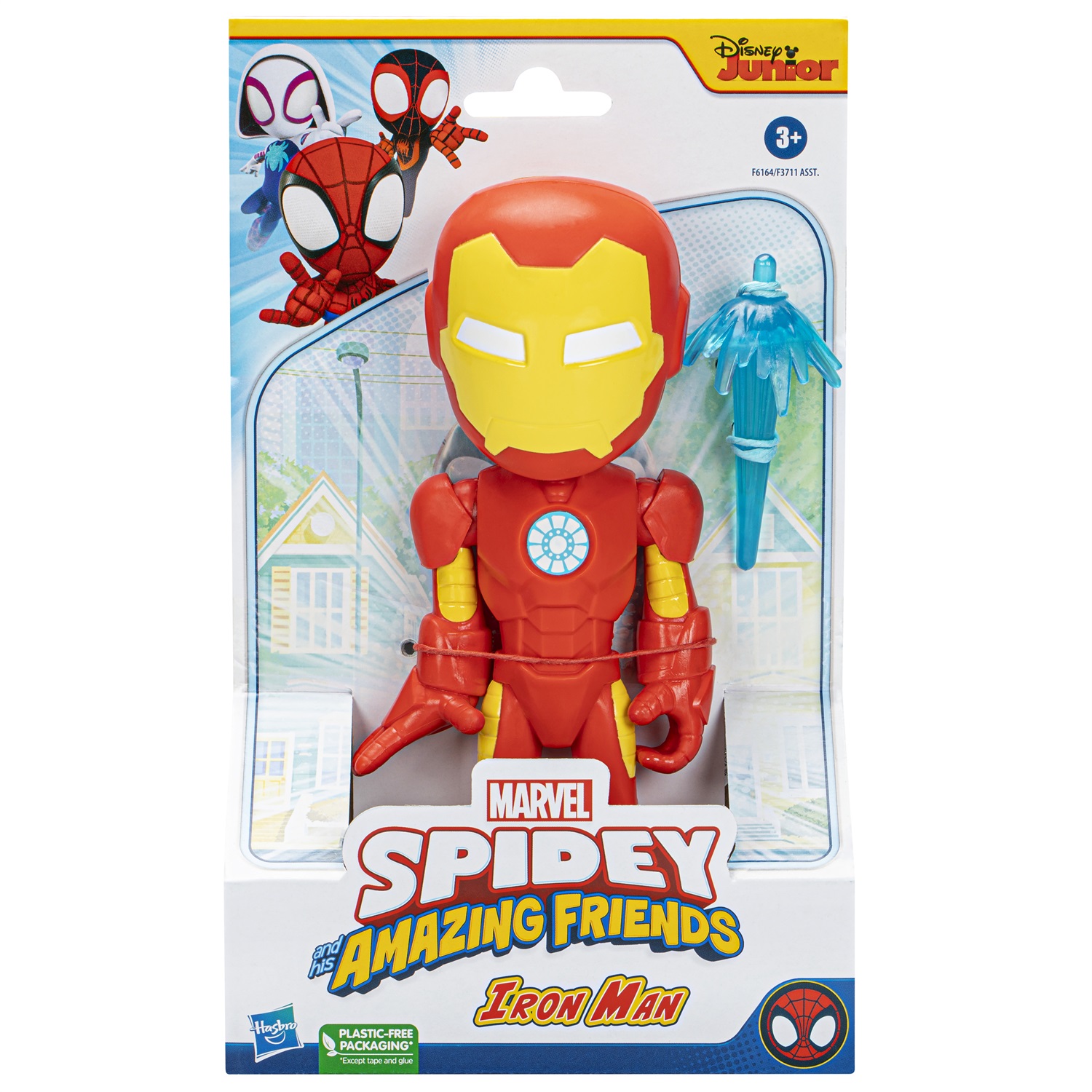 Hasbro Marvel Spidey e i Suoi Fantastici Amici - Mega Iron Man Action Figure 22,5 cm per Bambini dai 3 Anni