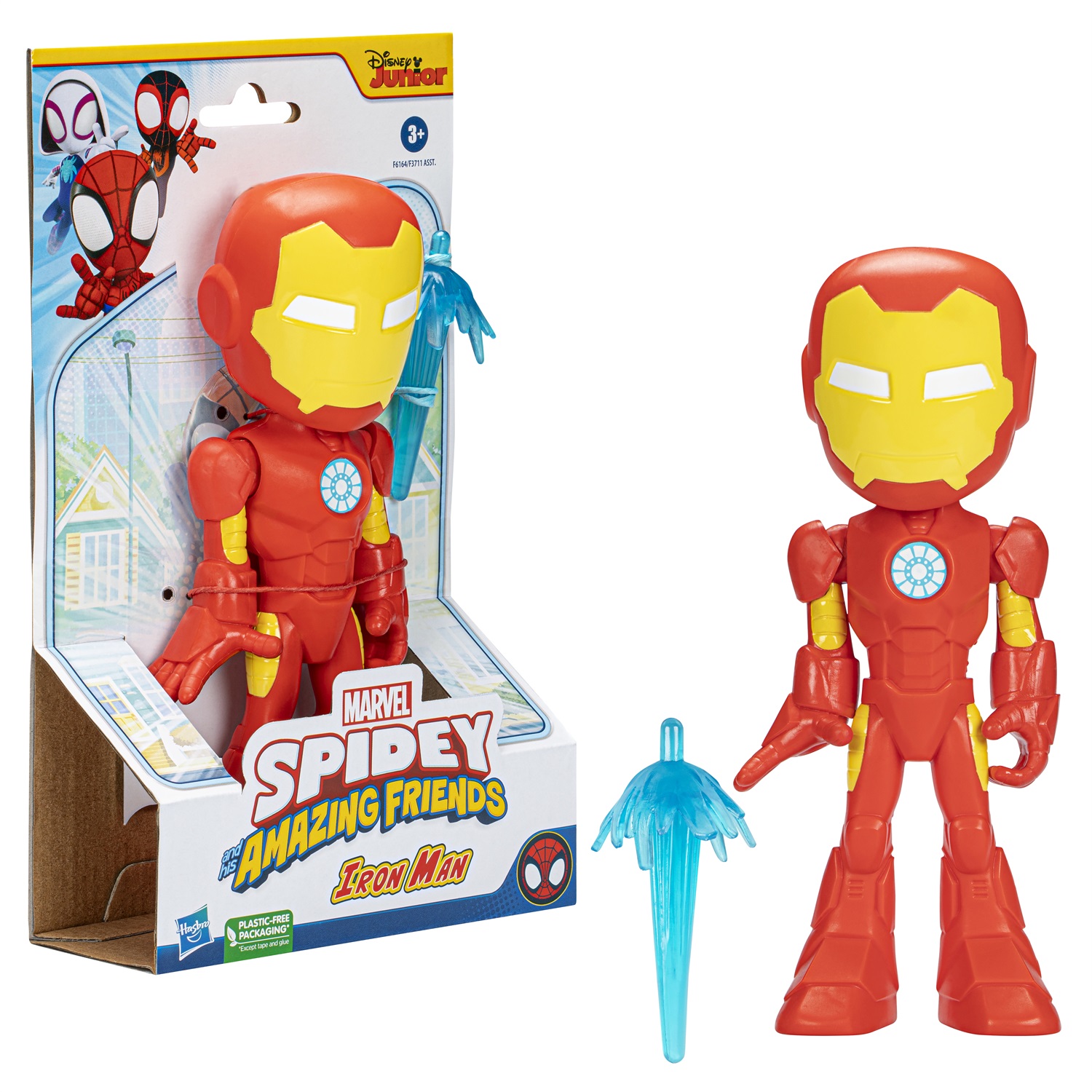 Hasbro Marvel Spidey e i Suoi Fantastici Amici - Mega Iron Man Action Figure 22,5 cm per Bambini dai 3 Anni