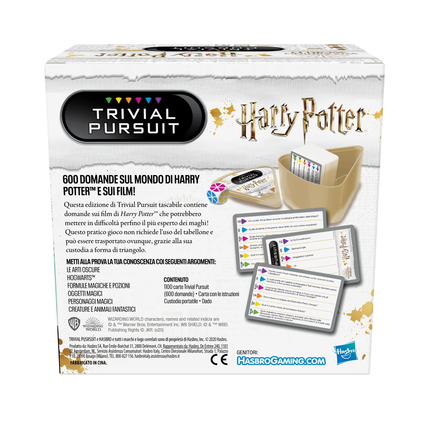 Hasbro Trivial Pursuit Harry Potter - Gioco da Tavolo Compatto con 600 Domande per 2 o Più Giocatori, per Bambini e Bambine dagli 8 Anni in Su