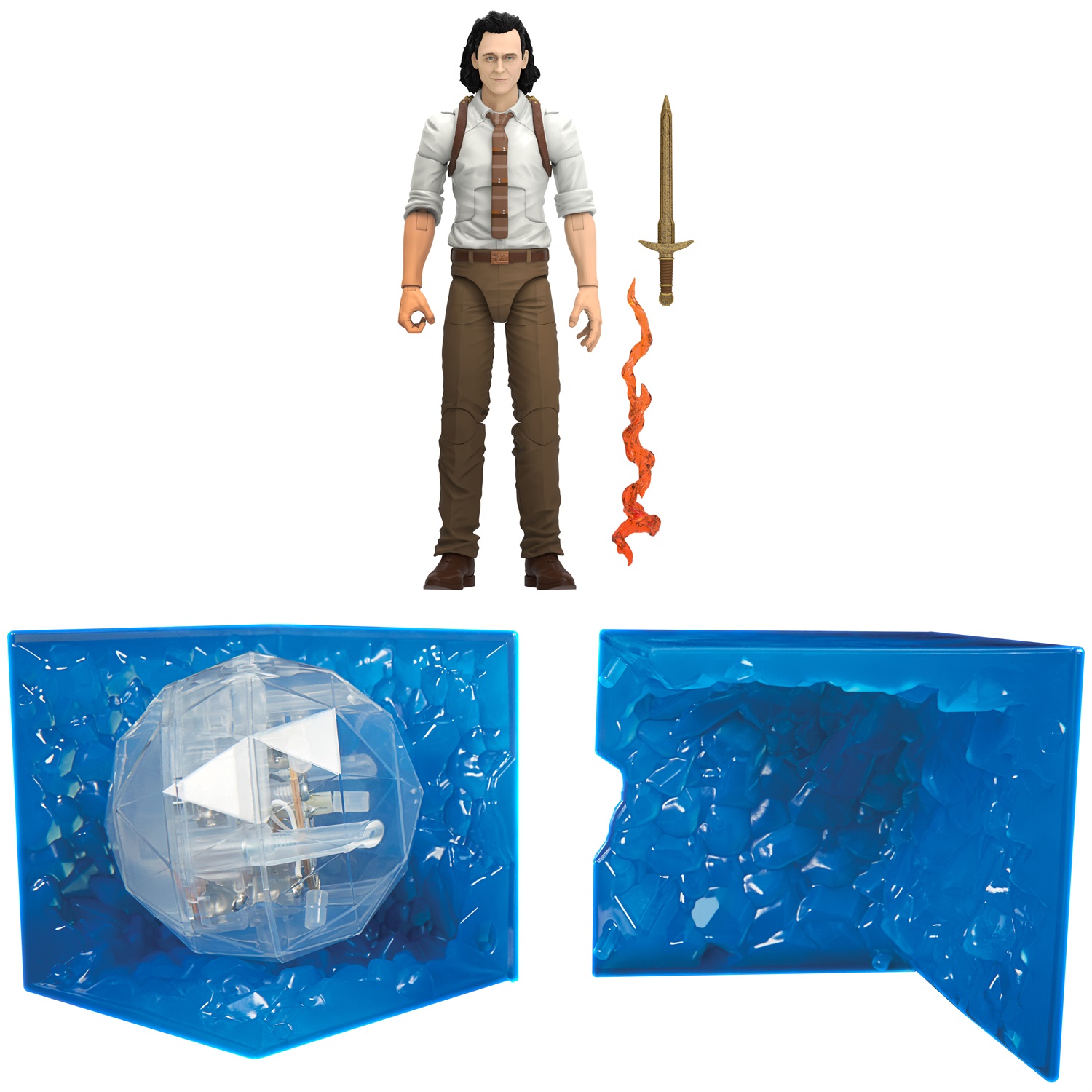 Hasbro Marvel Legends Tesseract Replica Elettronica 1:1 con Effetti di Luce e Action Figure di Loki