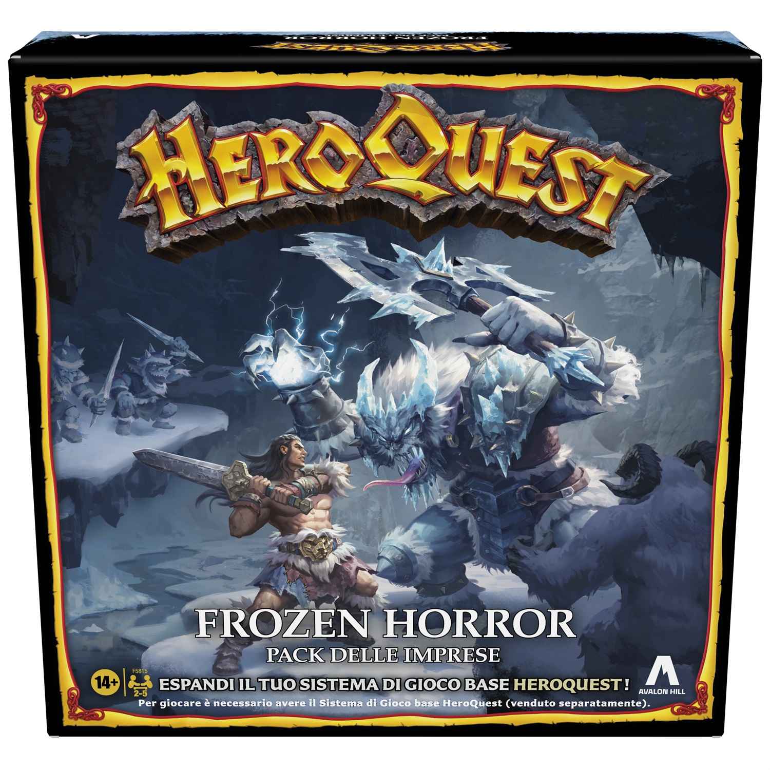 Avalon Hill HeroQuest Frozen Horror - Pack delle Imprese, Gioco di Avventura Fantasy in Stile Dungeon Crawler, per 2-5 giocatori, dai 14 anni, richiede il Sistema di Gioco Base HeroQuest