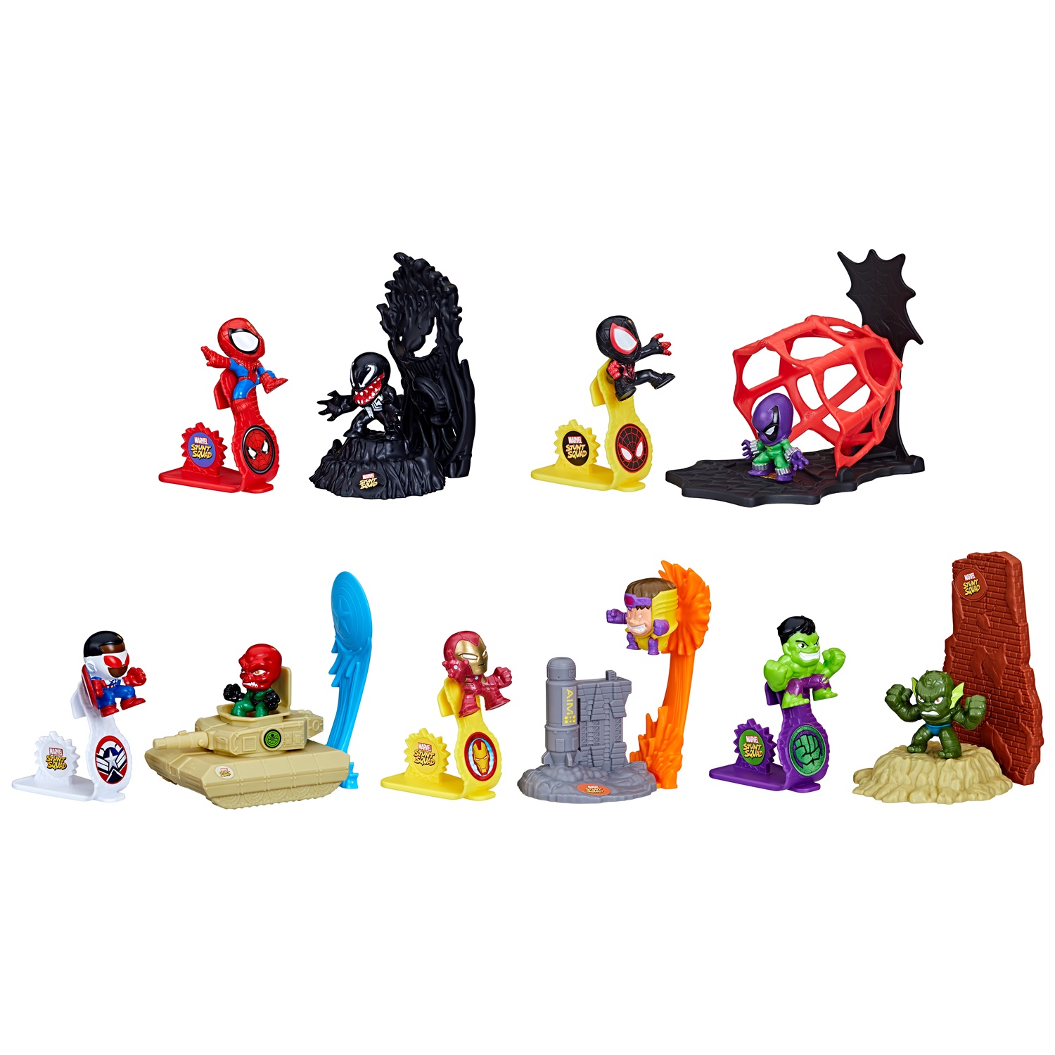 Hasbro Marvel Avengers Stunt Squad Set da Gioco Eroi vs Cattivi con 2 Personaggi Assortiti