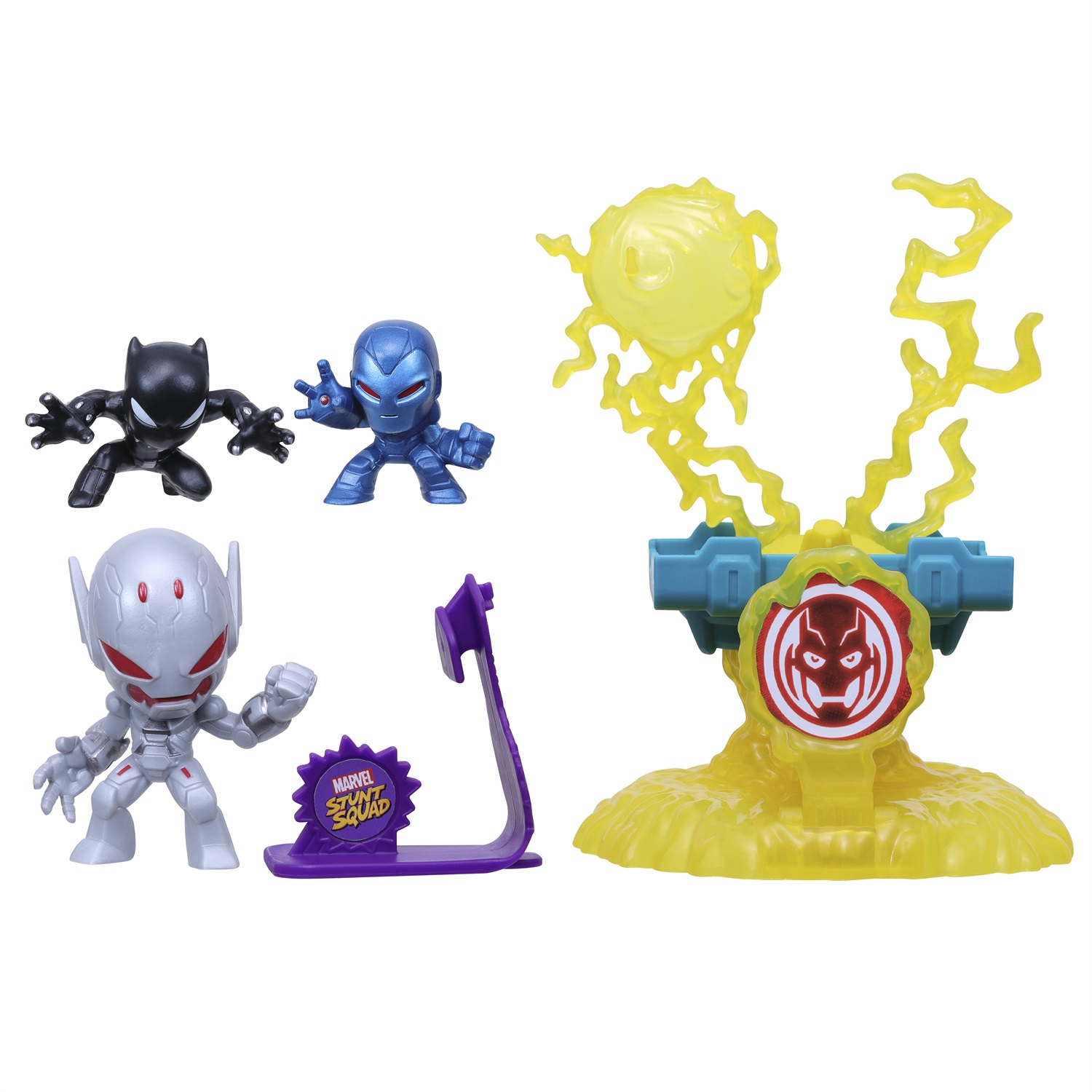 Hasbro Marvel Stunt Squad Eroi vs Cattivi Deluxe - Set di Gioco con 2 Eroi e Supercattivo