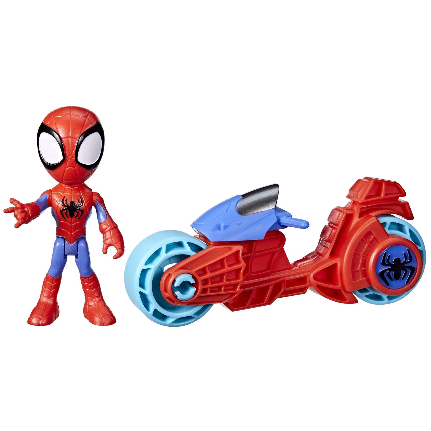 Hasbro Spidey e i suoi fantastici amici - Action Figure 10 cm con Moto Giocattolo per Bambini