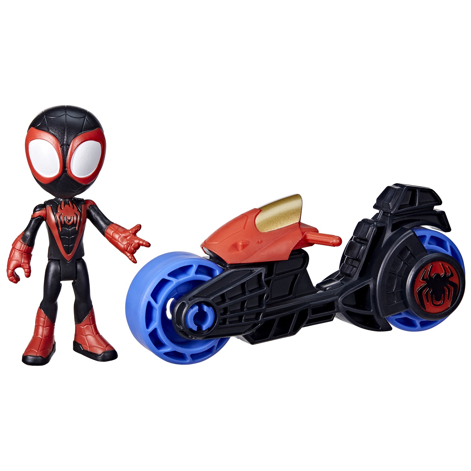 Hasbro Spidey e i suoi fantastici amici - Action Figure 10 cm con Moto Giocattolo per Bambini