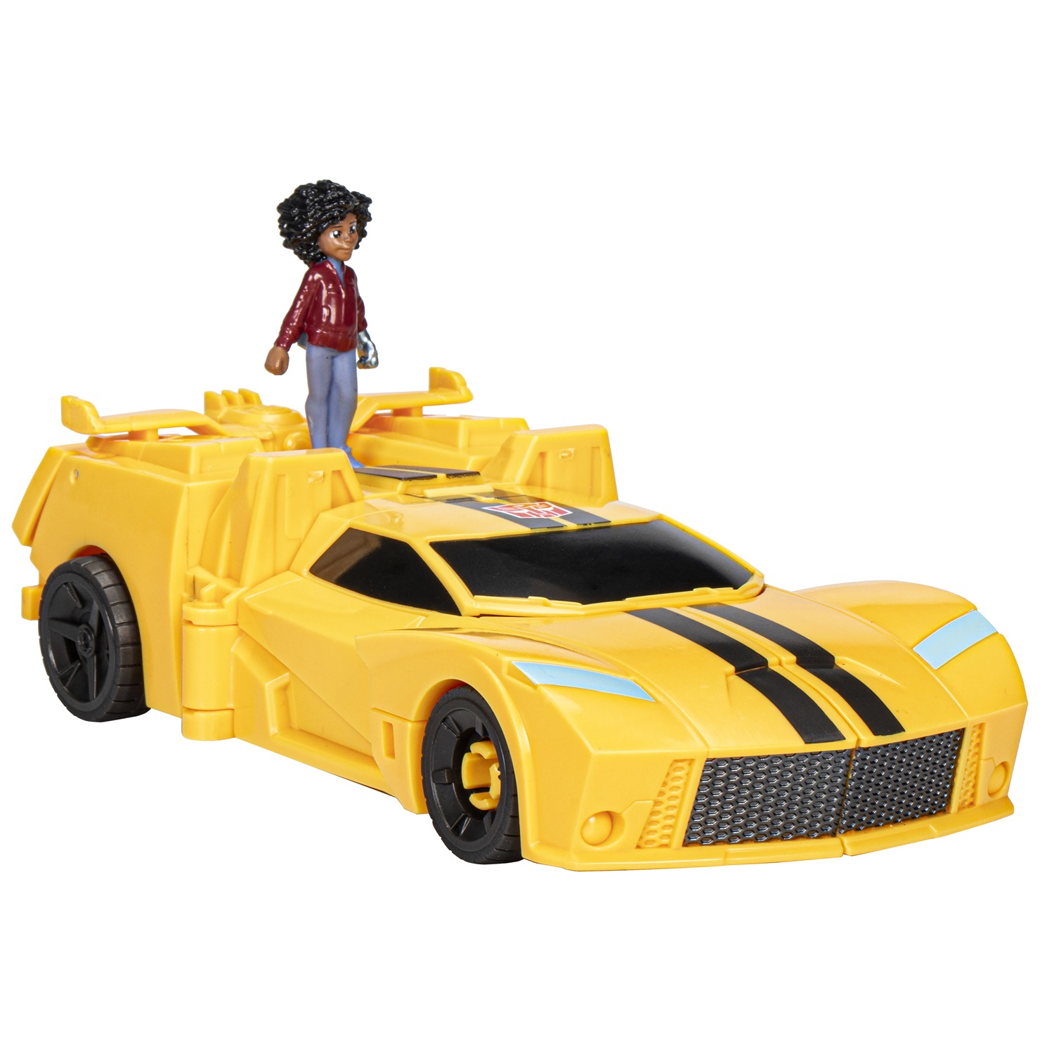 Transformers - EarthSpark, action figure di Bumblebee Spin Changer da 20 cm con action figure di Mo Malto da 5 cm, dai 6 anni in su