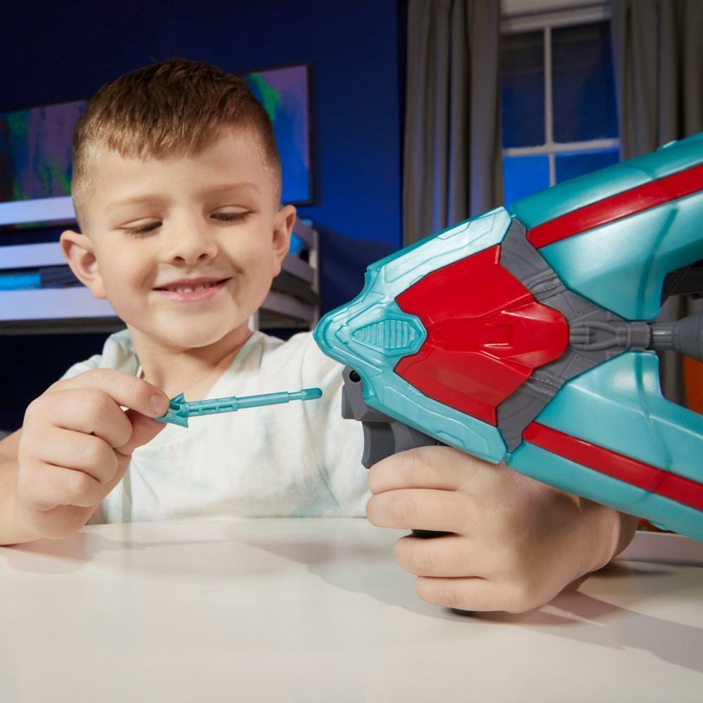 Marvel Hasbro Guardiani della Galassia Vol. 3 - Navicella Spaziale con Action Figure Rocket, Veicolo 2 in 1 e Accessorio Blaster per Bambini