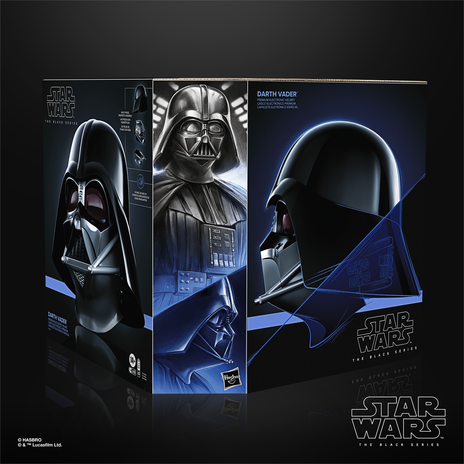 Hasbro Star Wars The Black Series Casco Elettronico di Darth Vader Replica 1:1 Ispirato a Obi-Wan Kenobi - Collezionabile per Roleplay, dai 14 anni