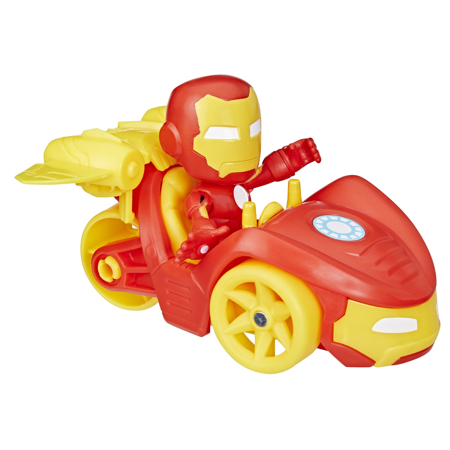 Hasbro Spidey e I Suoi Fantastici Amici - Set Iron Racer con Action Figure di Iron Man da 10 cm e Veicolo