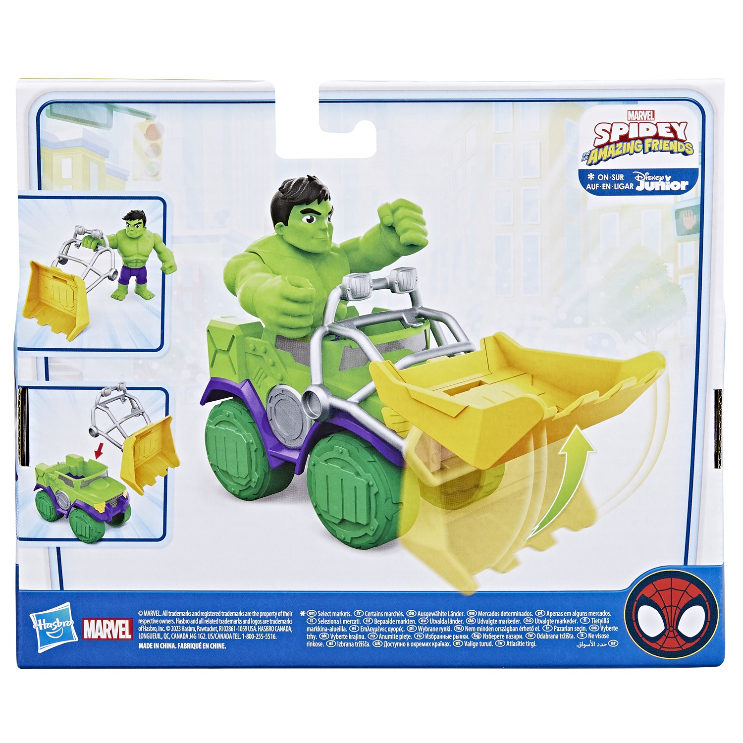 Marvel Spidey e la sua supersquadra - Set Hulk con camion demolente e figura
