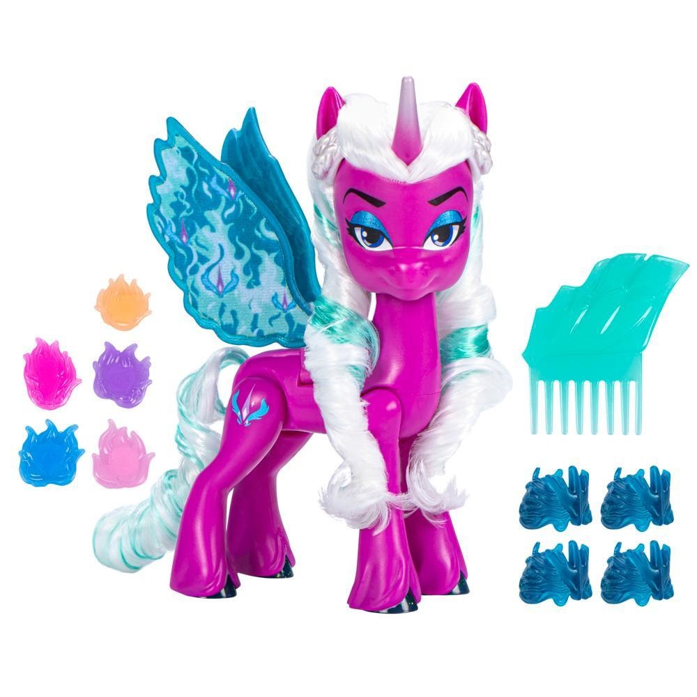My Little Pony Opaline Arcana Wing Surprise - Bambola Alicorn da 12,7 cm con accessori e ali mobili