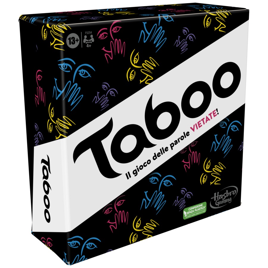 Hasbro Taboo - Gioco da Tavolo di Parole Vietate per Adulti e Adolescenti, 4 o più Giocatori, dai 13 anni in su