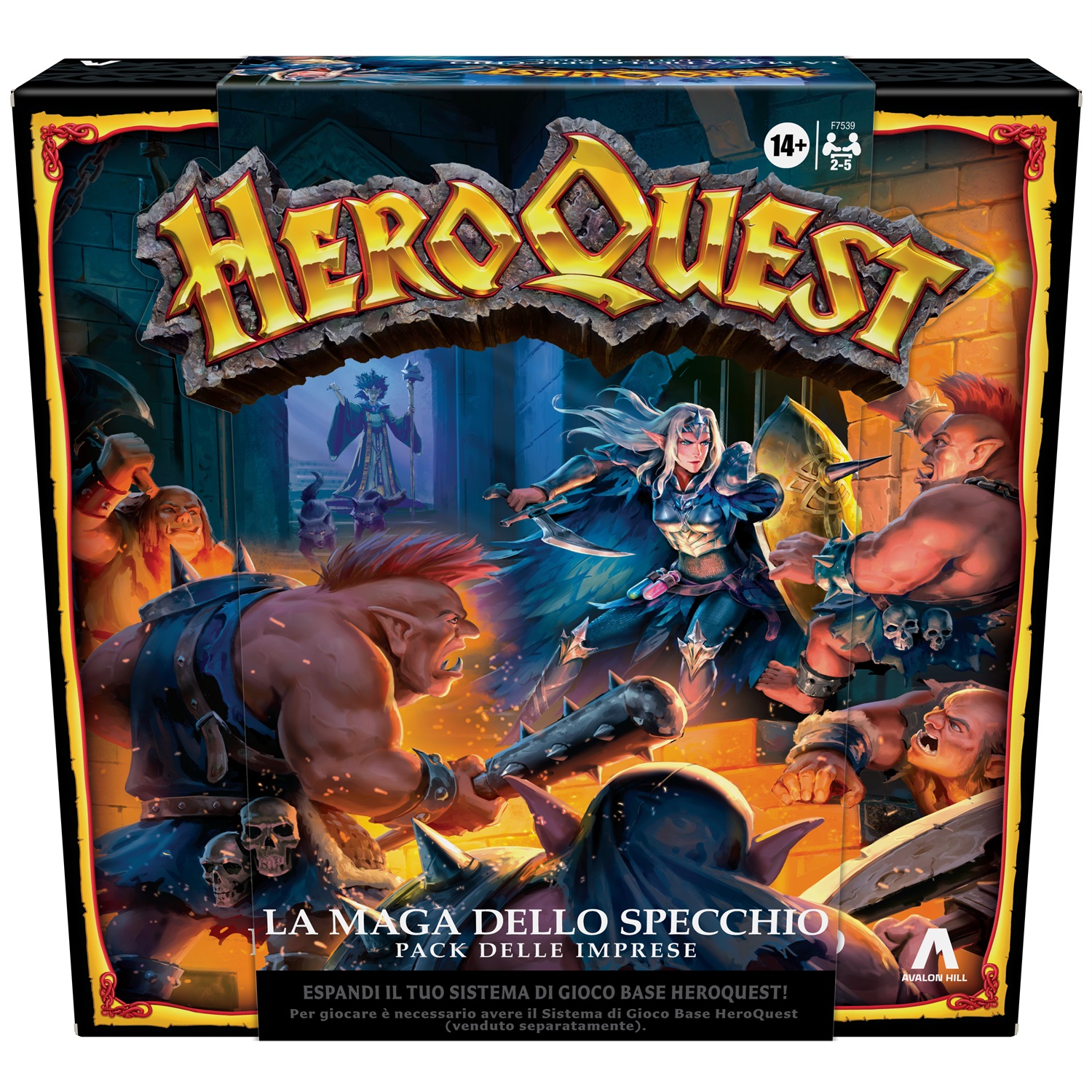 Hasbro HeroQuest La Maga dello Specchio - Espansione per 2-5 Giocatori, Gioco di Avventura Fantasy in Stile Dungeon Crawler, dai 14 Anni in Su