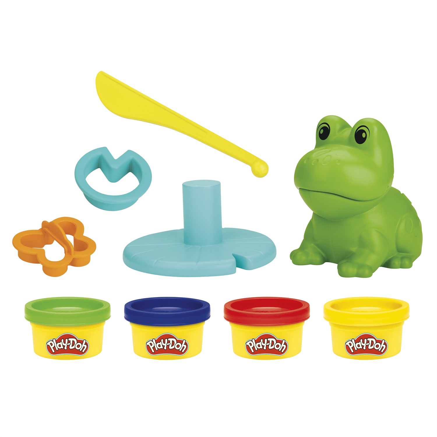 Play-Doh La Mia Prima Rana a Colori - Set con 4 vasetti, attività creative per bambini dai 3 ai 5 anni