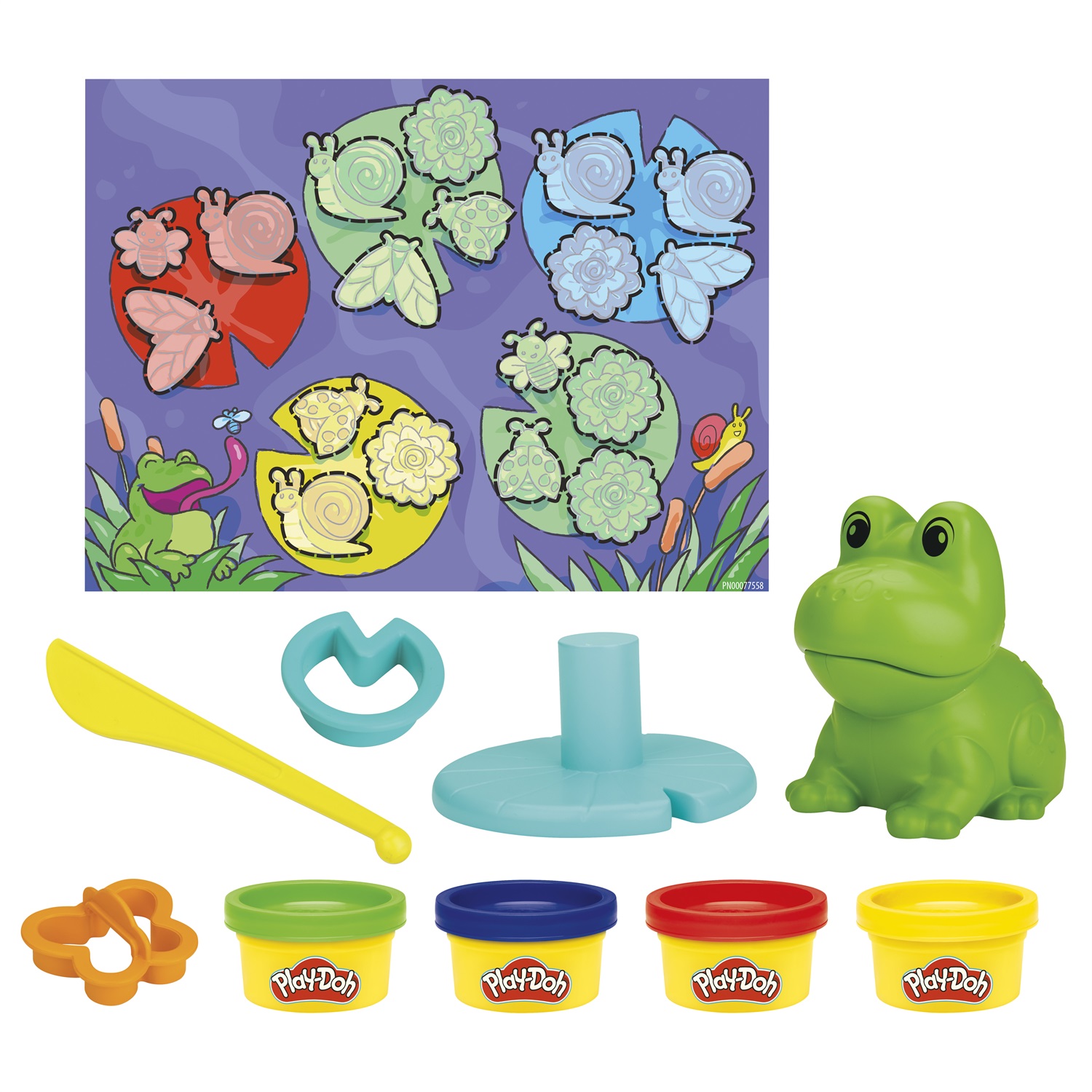 Play-Doh La Mia Prima Rana a Colori - Set con 4 vasetti, attività creative per bambini dai 3 ai 5 anni