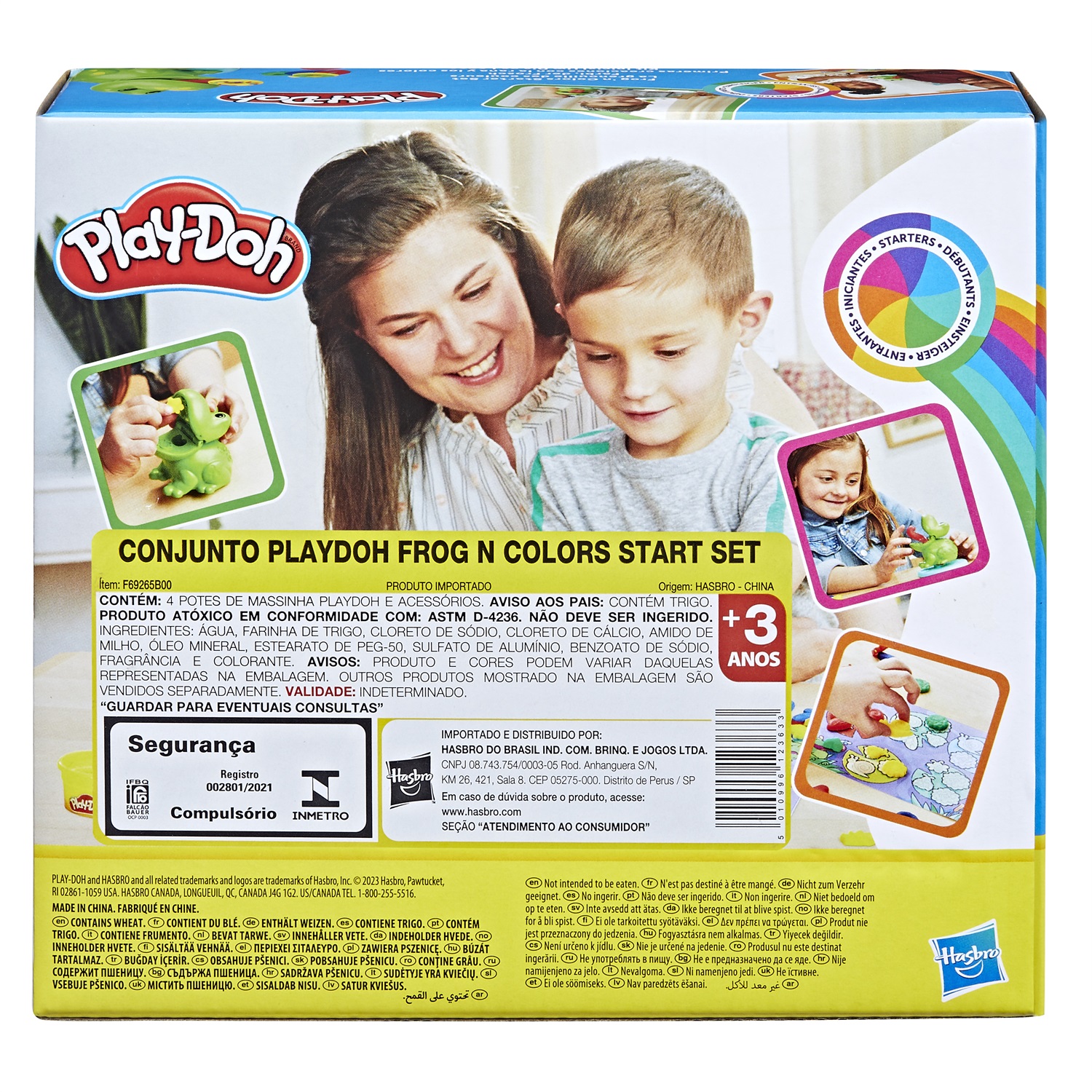Play-Doh La Mia Prima Rana a Colori - Set con 4 vasetti, attività creative per bambini dai 3 ai 5 anni