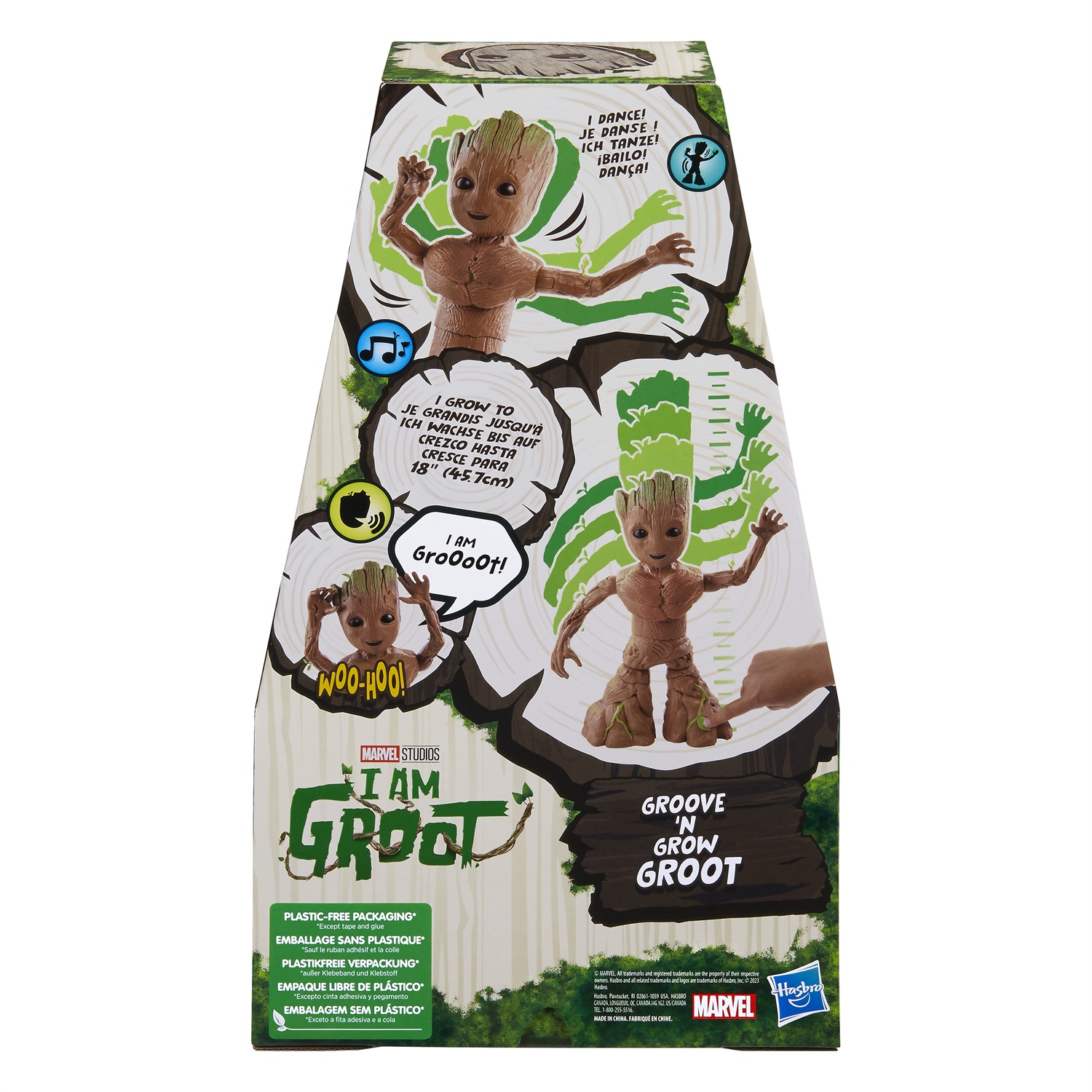 Hasbro I Am Groot - Action Figure Interattiva di Groot che Balla e Cresce da 34 cm a 45,7 cm, Risponde alla Musica e ai Suoni