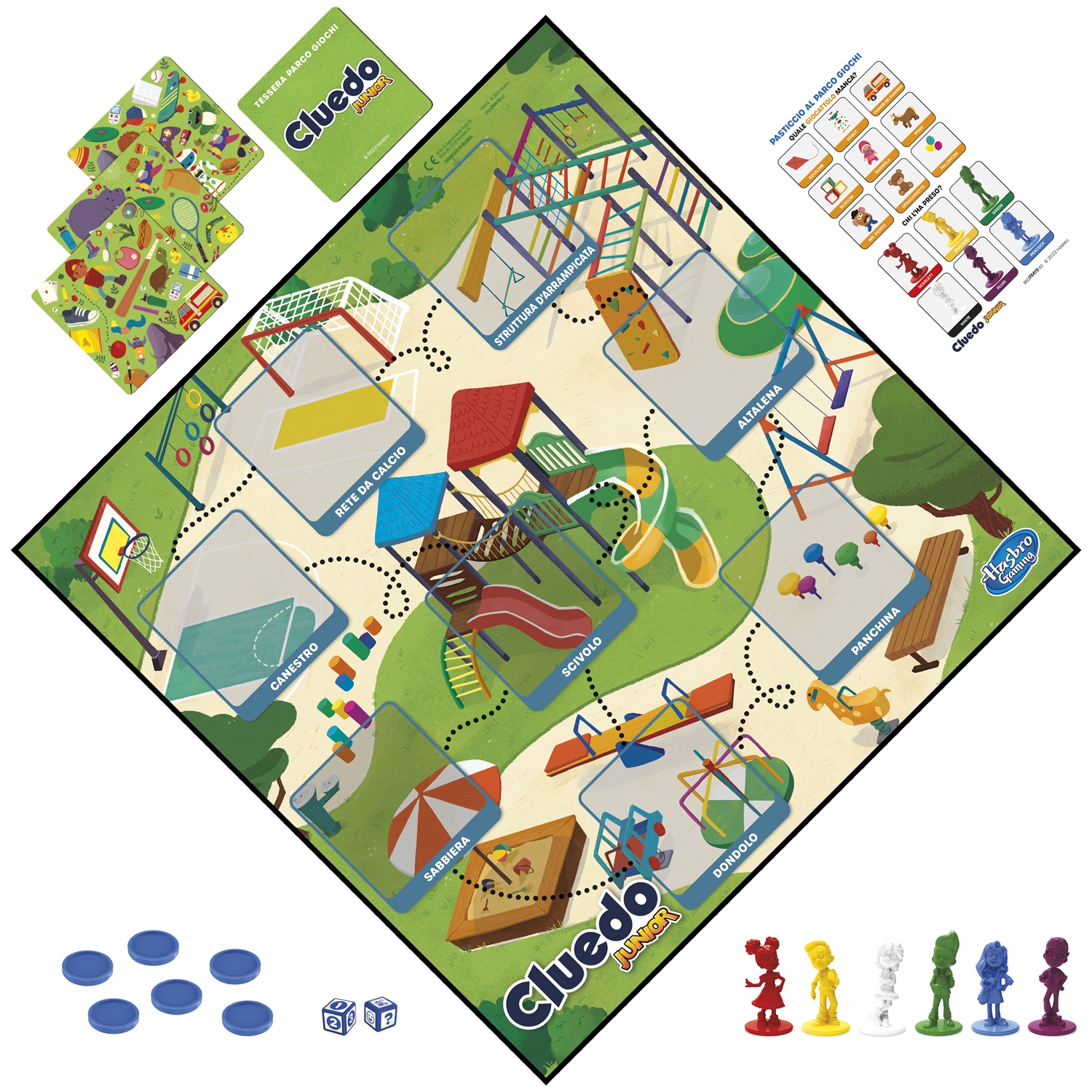 Hasbro Gaming Cluedo Junior - Gioco da Tavolo 2 in 1 con Tabellone Fronte-Retro, Gioco di Investigazione per Bambini dai 4 Anni, 2-6 Giocatori