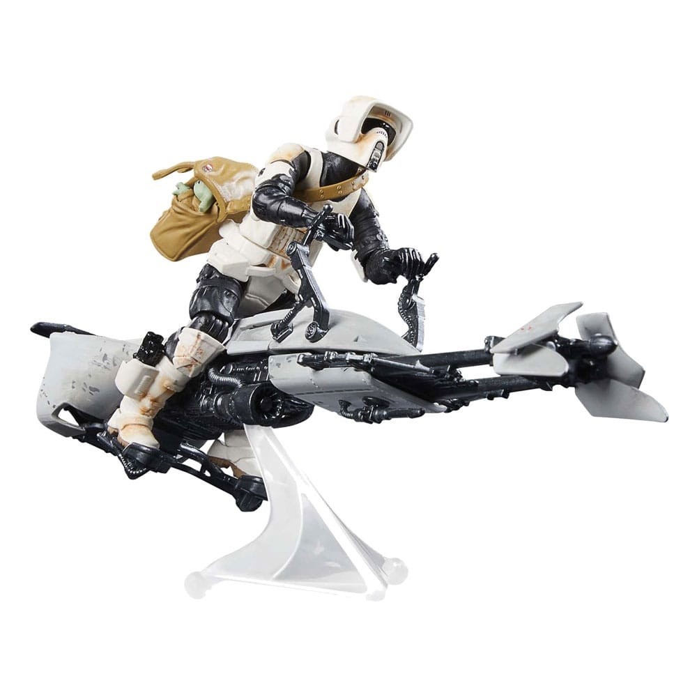Hasbro Star Wars The Vintage Collection Speeder Bike con Scout Trooper e Grogu - Action Figures da 9,5 cm Ispirate a The Mandalorian