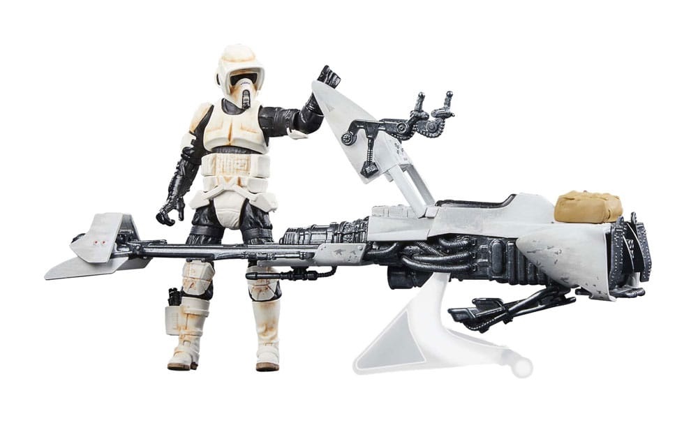 Hasbro Star Wars The Vintage Collection Speeder Bike con Scout Trooper e Grogu - Action Figures da 9,5 cm Ispirate a The Mandalorian
