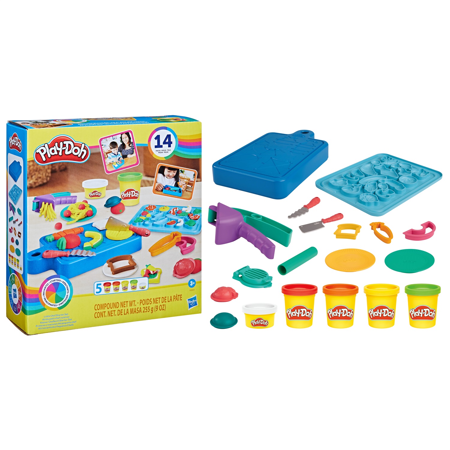 Play-Doh Il Mio Primo Set da Chef - Playset da Cucina con 14 Accessori Finti e 5 Colori, per Bambini e Bambine dai 3 Anni in Su