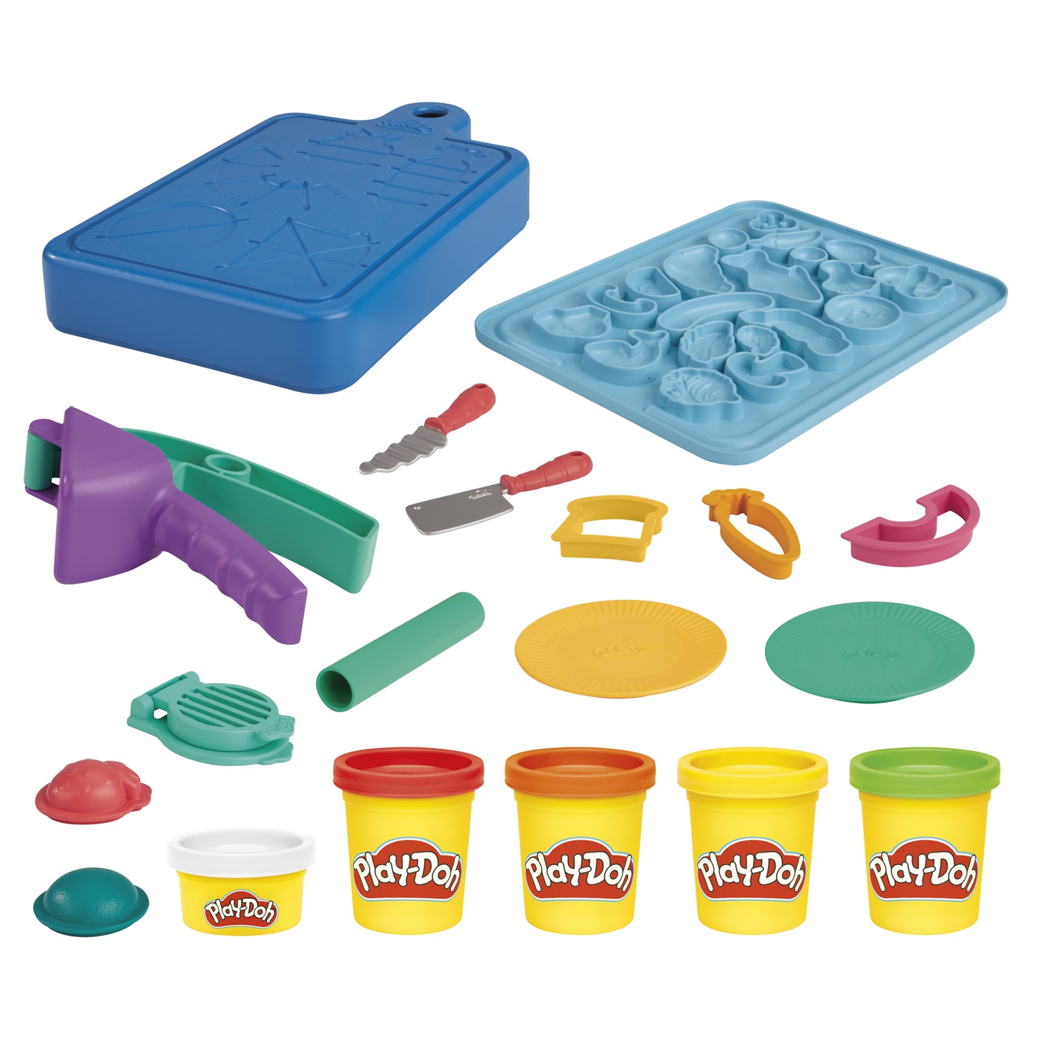 Play-Doh Il Mio Primo Set da Chef - Playset da Cucina con 14 Accessori Finti e 5 Colori, per Bambini e Bambine dai 3 Anni in Su