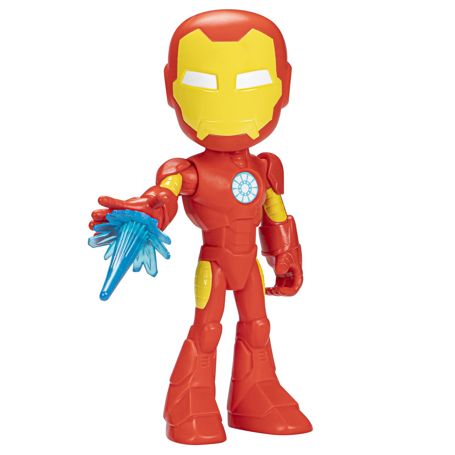 Hasbro Marvel Spidey e I Suoi Fantastici Amici - Mega Iron Man Action Figure 22,5 cm con Raggio Repulsore, Giocattolo per Bambini dai 3 Anni in Su
