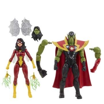 Marvel Hasbro Legends Series - Action Figures Regina Skrull e Super-Skrull da 15 cm per il 60° Anniversario degli Avengers