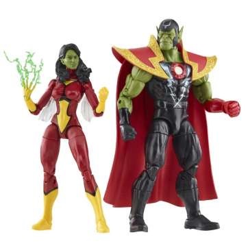 Marvel Hasbro Legends Series - Action Figures Regina Skrull e Super-Skrull da 15 cm per il 60° Anniversario degli Avengers