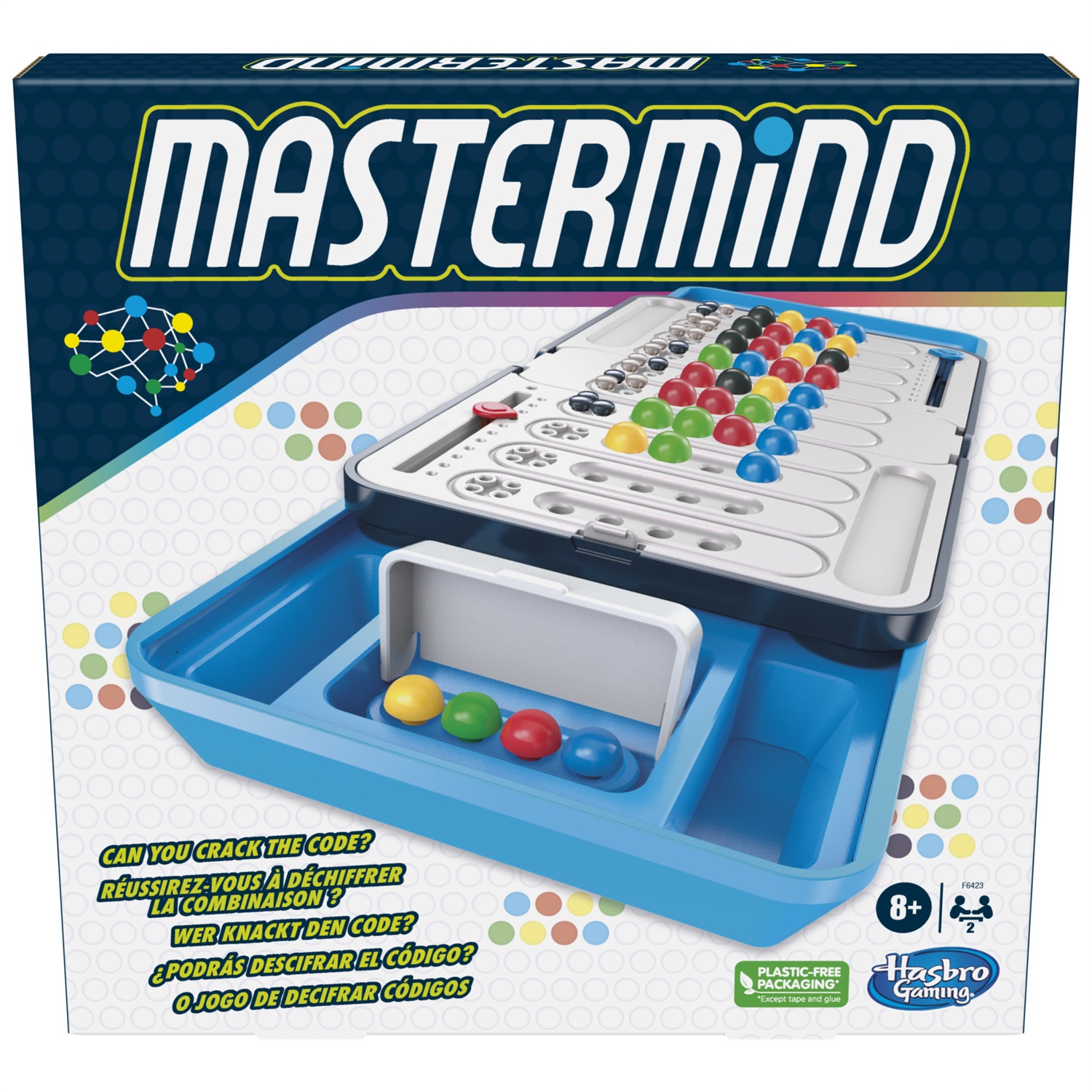 Hasbro Gaming Mastermind - Gioco da Tavolo di Strategia per Famiglie e Bambini, Classico Gioco di Crittoanalisi per 2 Giocatori