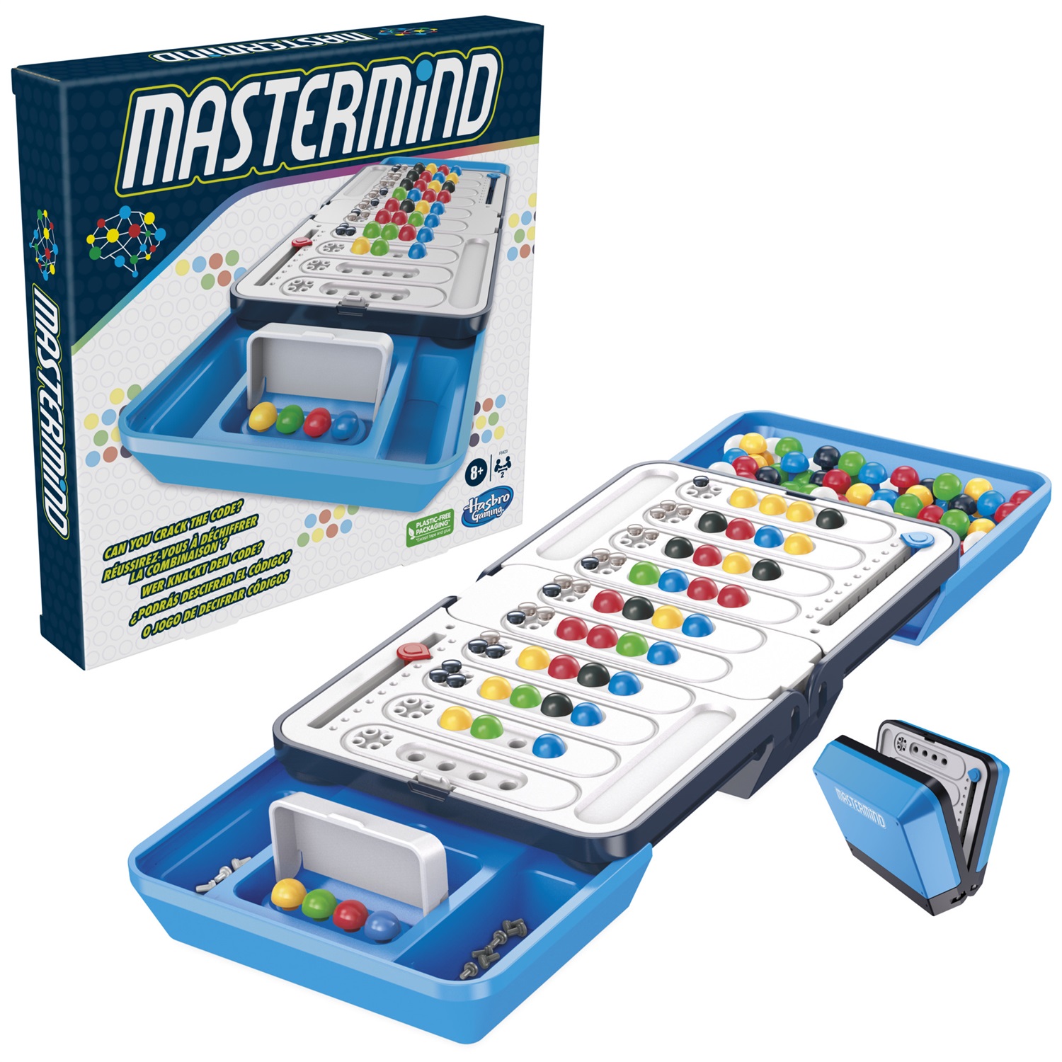 Hasbro Gaming Mastermind - Gioco da Tavolo di Strategia per Famiglie e Bambini, Classico Gioco di Crittoanalisi per 2 Giocatori
