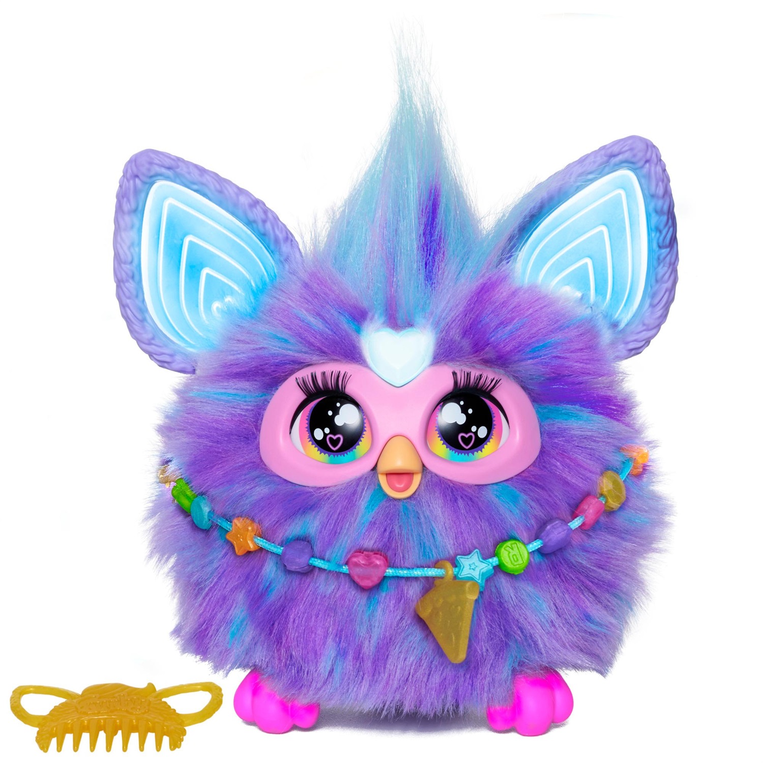 Furby Viola - Giocattolo Interattivo di Peluche con 15 Accessori Moda, Animatronico e Attivato dalla Voce, Versione Tedesca per Bambine e Ragazzi dai 6 Anni