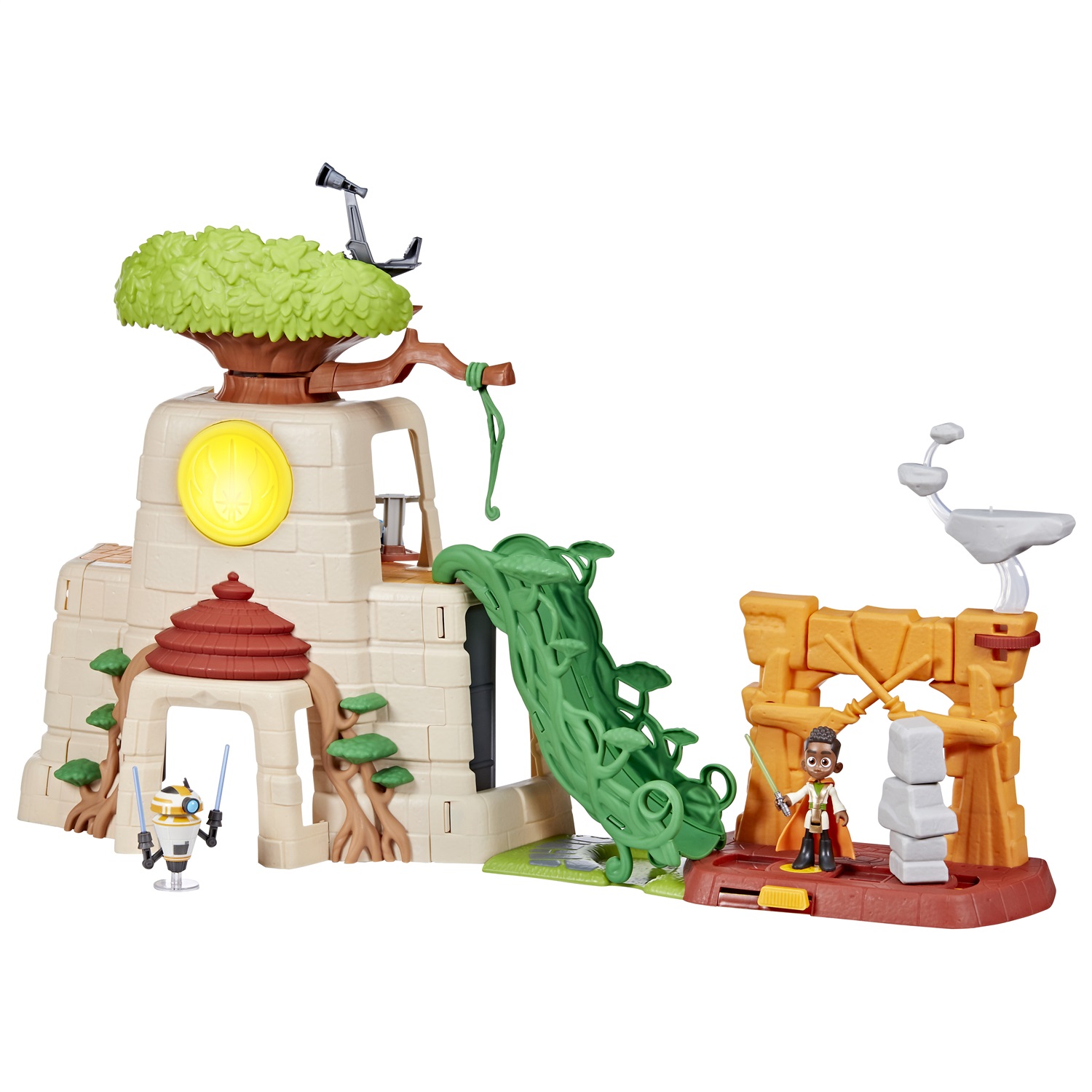 Hasbro Star Wars Tempio Jedi su Tenoo - Playset 50,5 cm con Action Figure per Bambini dai 3 Anni