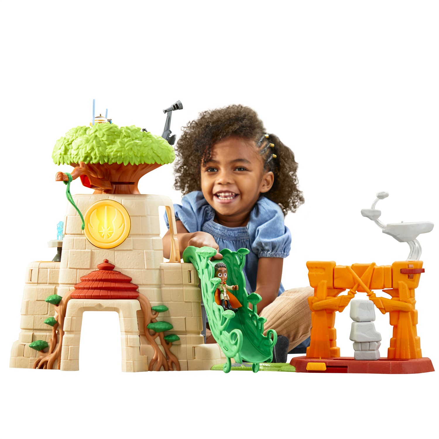 Hasbro Star Wars Tempio Jedi su Tenoo - Playset 50,5 cm con Action Figure per Bambini dai 3 Anni
