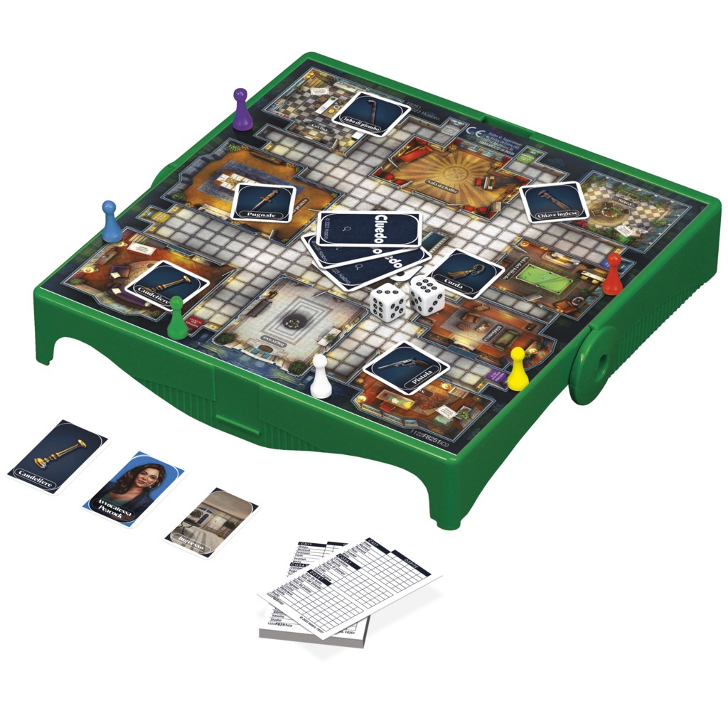 Hasbro Cluedo, I Gioca Ovunque - Gioco Portatile da Viaggio per 3-6 Giocatori, dai 8 Anni in Su, Versione Compatta del Gioco di Mistero