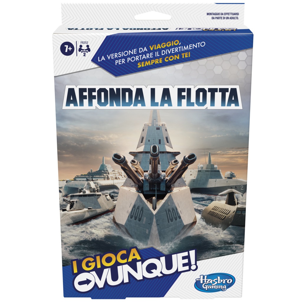 Hasbro Affonda la Flotta - Gioco Portatile per 2 Giocatori, dai 7 Anni in Su, Versione da Viaggio