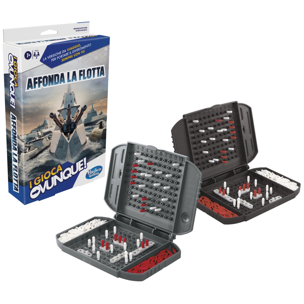Hasbro Affonda la Flotta - Gioco Portatile per 2 Giocatori, dai 7 Anni in Su, Versione da Viaggio
