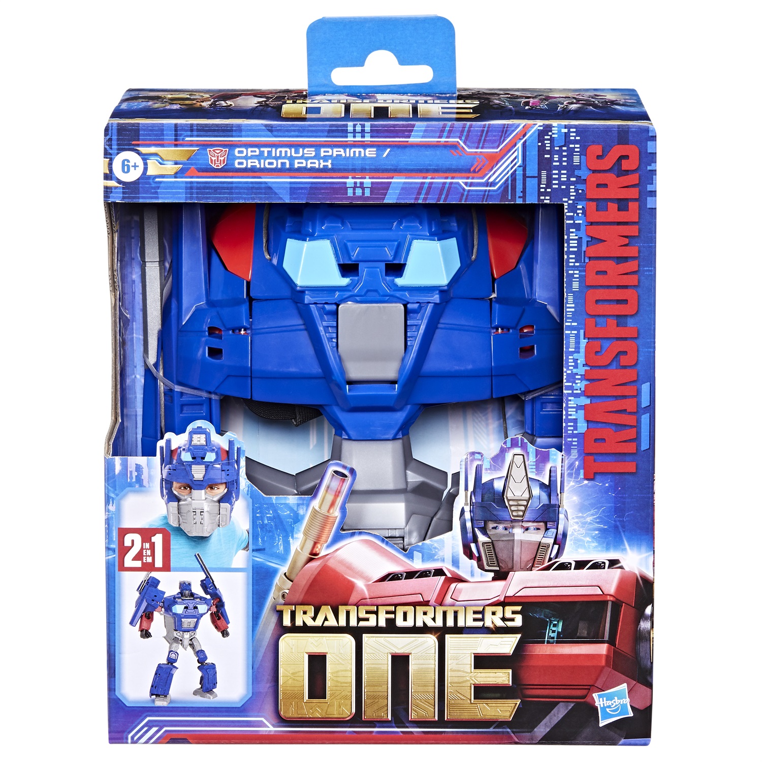 Transformers Optimus Prime (Orion Pax) - Action Figure e Maschera 2 in 1 Ispirata al Film con Conversione in 18 Passaggi